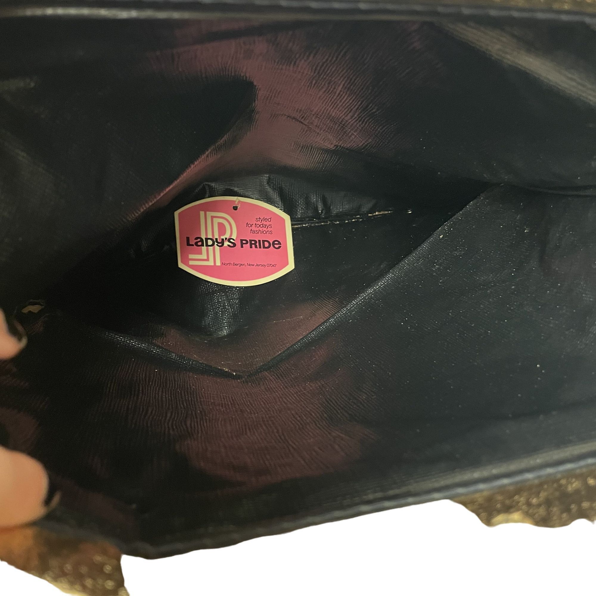 Other Vtg Lady's Pride HandBag Shiny METALLIC GOLD Purse Size ONE SIZE - 6 Thumbnail
