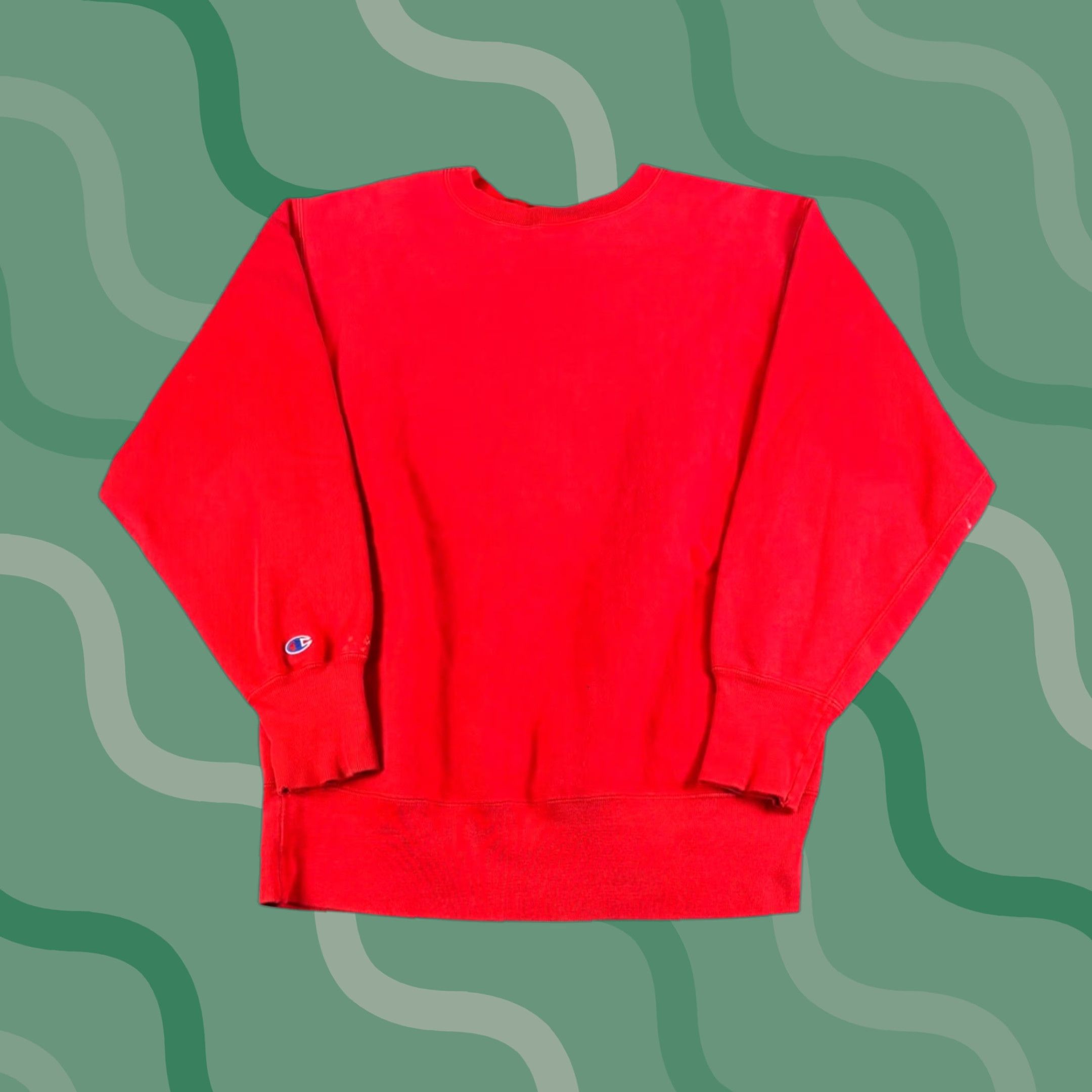 Champion VINTAGE Champion Sweatshirt Crew Neck Unisex Adults XL Red 80s College Powerblend Heavyweight Size US XL / EU 56 / 4 - 1 Thumbnail