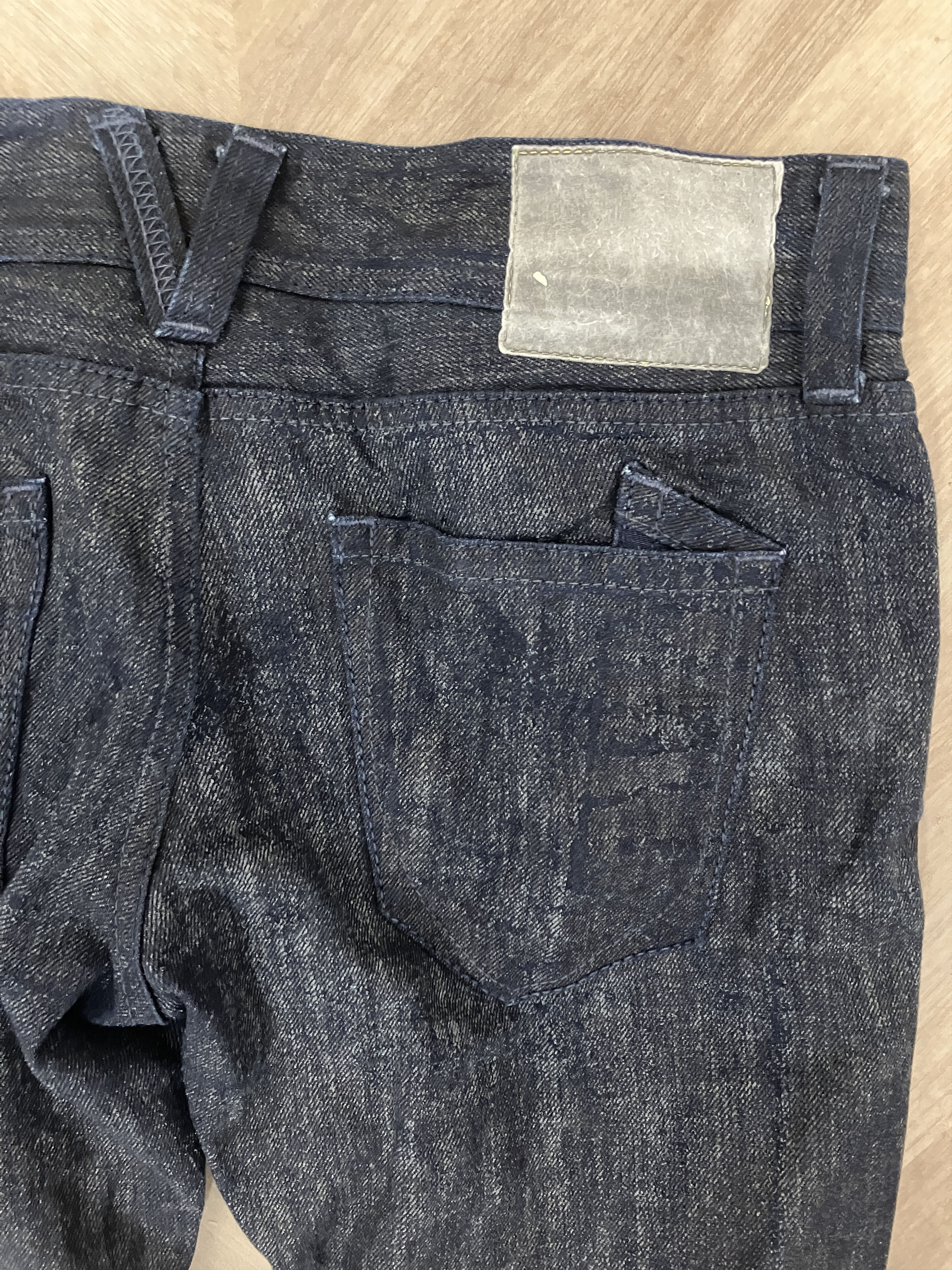 Japanese Brand × Vanquish Early 2000s Vanquish Waxed Bootcut Jeans Size US 28 / EU 44 - 4 Thumbnail