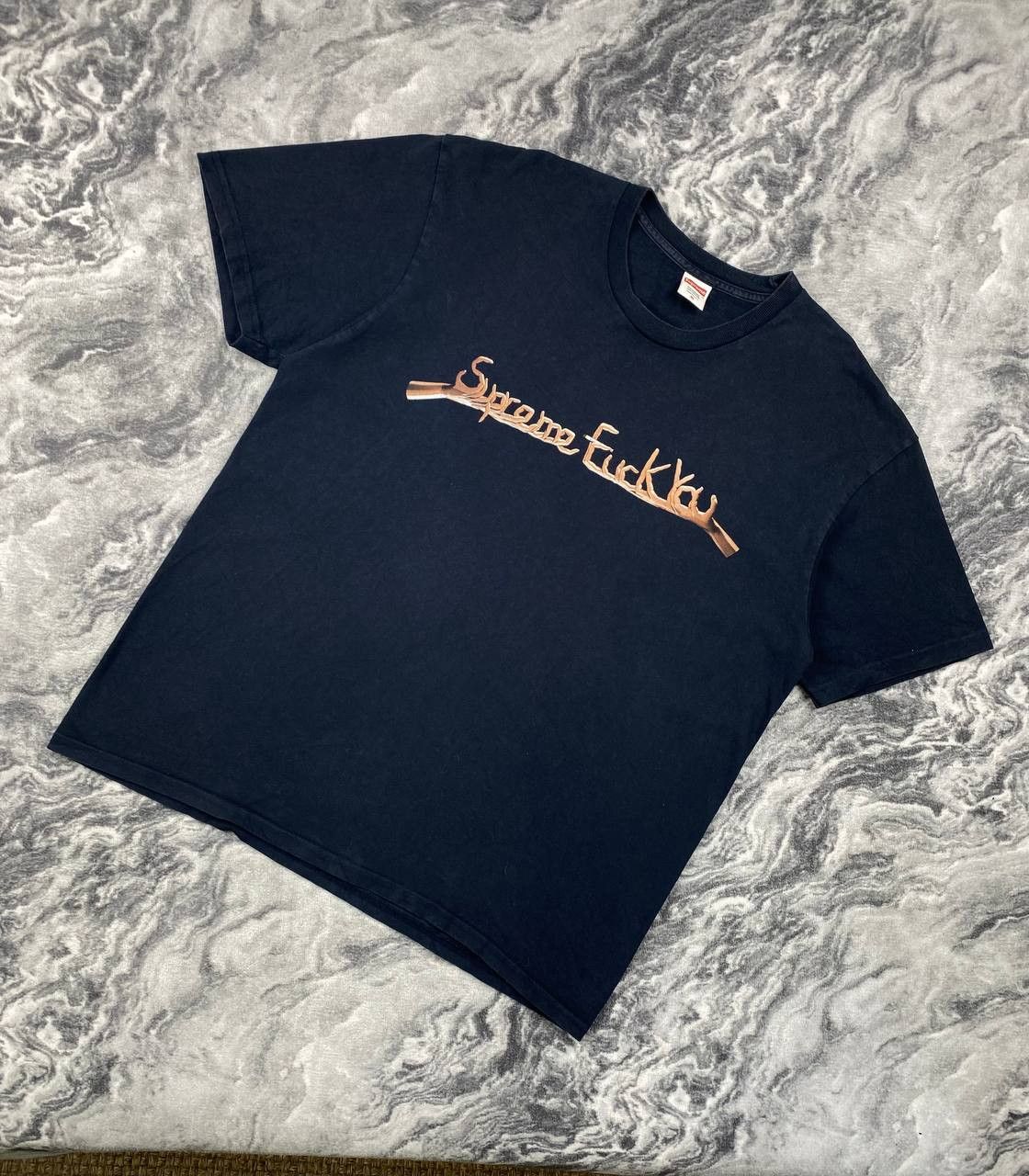 Supreme Supreme F**k You T Shirt Big Logo Men Size XL Blue Size US XL / EU 56 / 4 - 1 Thumbnail