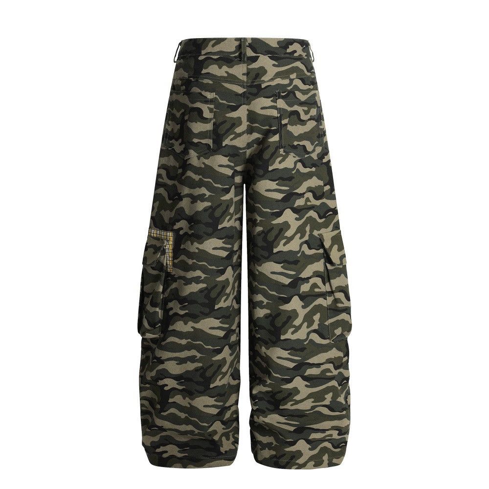 Jean American street men's multi-pocket camouflage work trousers Size US 32 / EU 48 - 2 Thumbnail