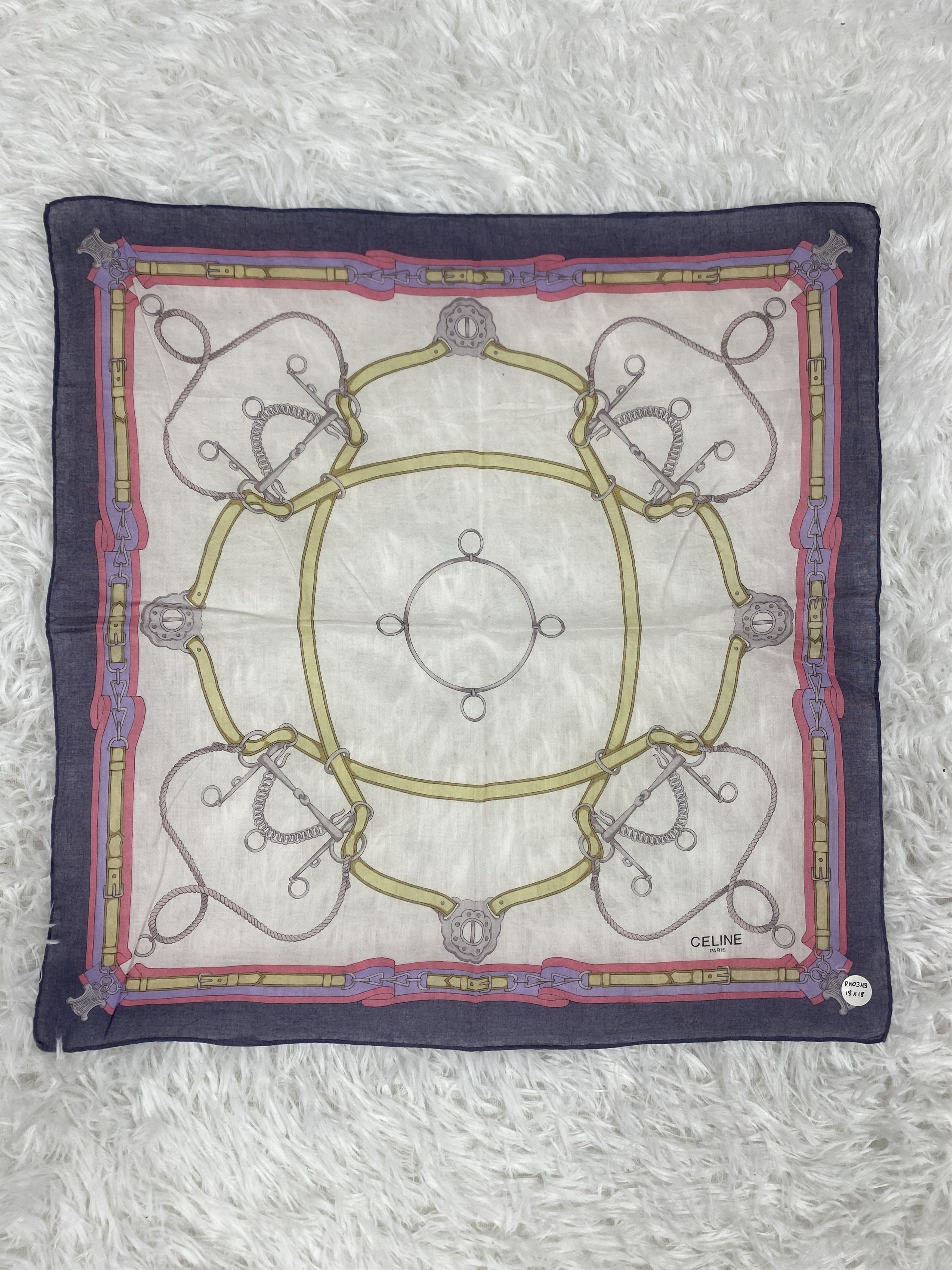 Celine Vintage Celine Handkerchief Neckerchief Ph0343 Size ONE SIZE - 4 Thumbnail