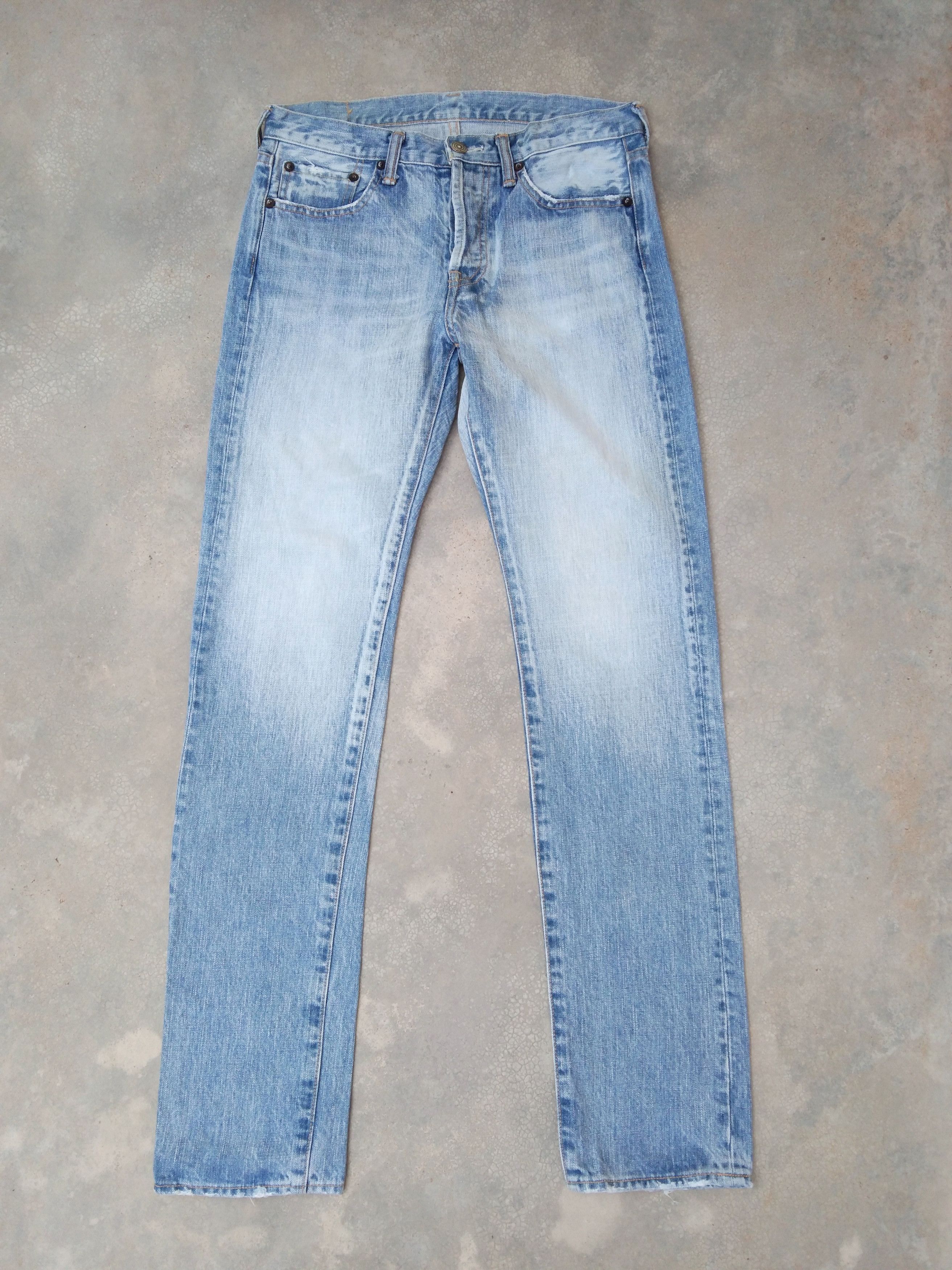 Japanese Brand Vintage Faded Blue Eternal Distressed Jeans 29x30 Size US 29 - 1 Thumbnail