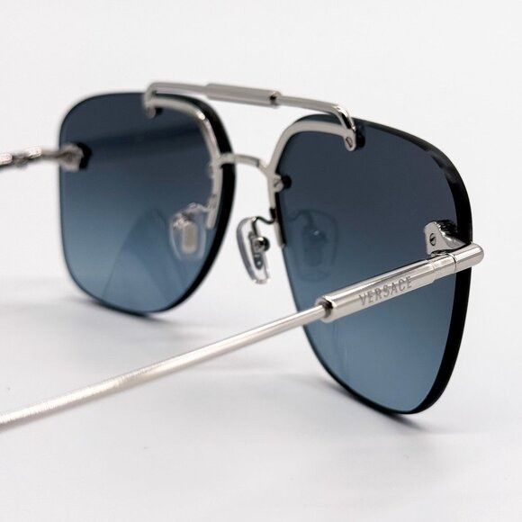 Versace NEW VERSACE SUNGLASSES VE2296 1000/V1 SILVER UNISEX EYEWEAR Size ONE SIZE - 5 Thumbnail