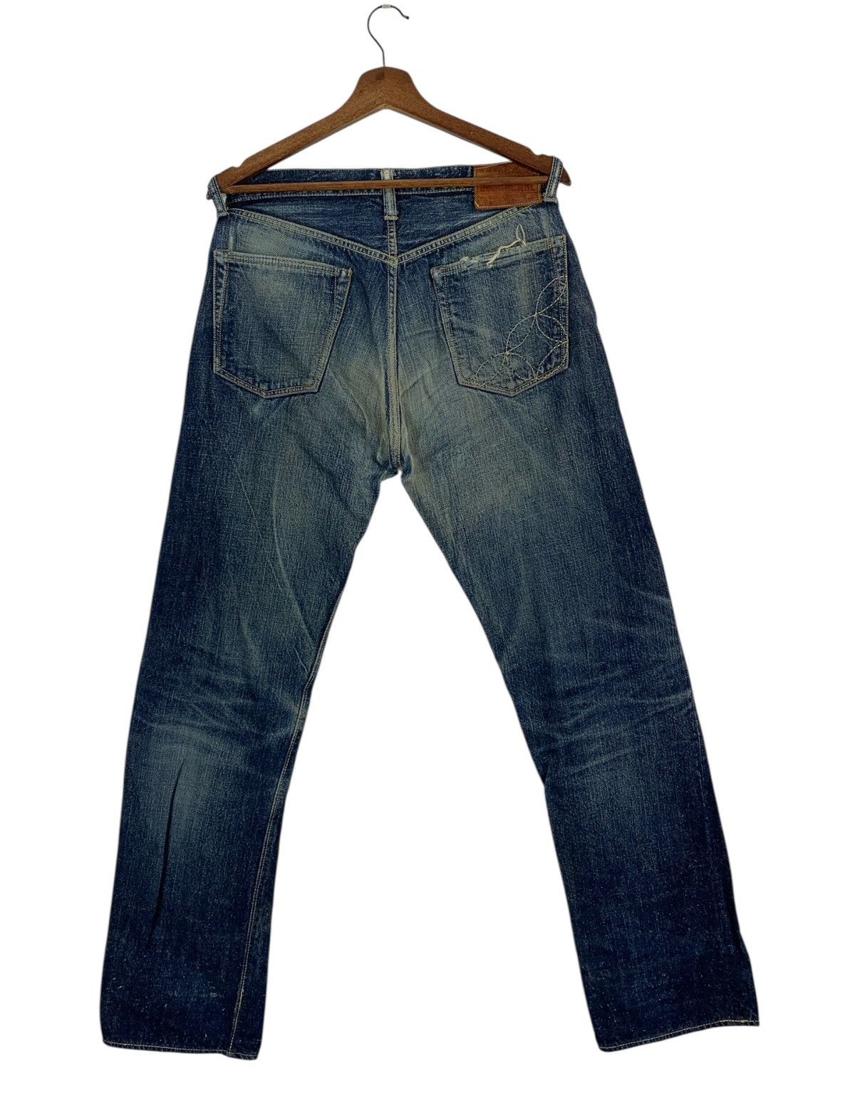 Sugar Cane VINTAGE SUGARCANE DISTRESSED SELVEDGE JEANS MEN Size US 30 / EU 46 - 5 Thumbnail