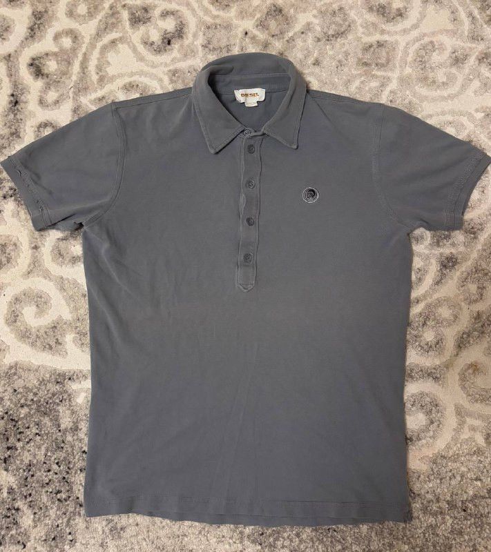 Diesel Diesel Vintage Y2K 2000s Logo T-Shirt in Grey, Size M Size US M / EU 48-50 / 2 - 11 Thumbnail