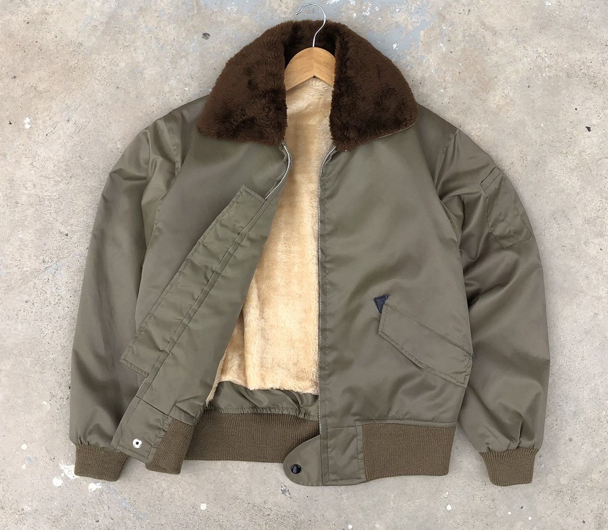 Vintage B-15 Style Military Nylon Bomber Jacket