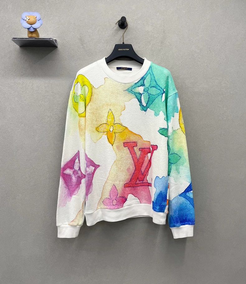 Louis Vuitton Colorful Watercolor Graphic Sweatshirt - dmc Size US L / EU 52-54 / 3 - 1 Thumbnail