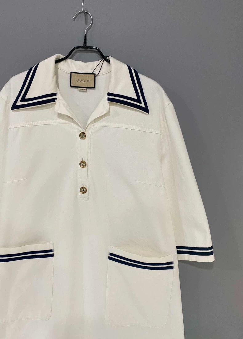 Gucci Gucci Size 50 Navy-style gold-button dress 2506-Nextarrow Size XL / US 12-14 / IT 48-50 - 2 Thumbnail