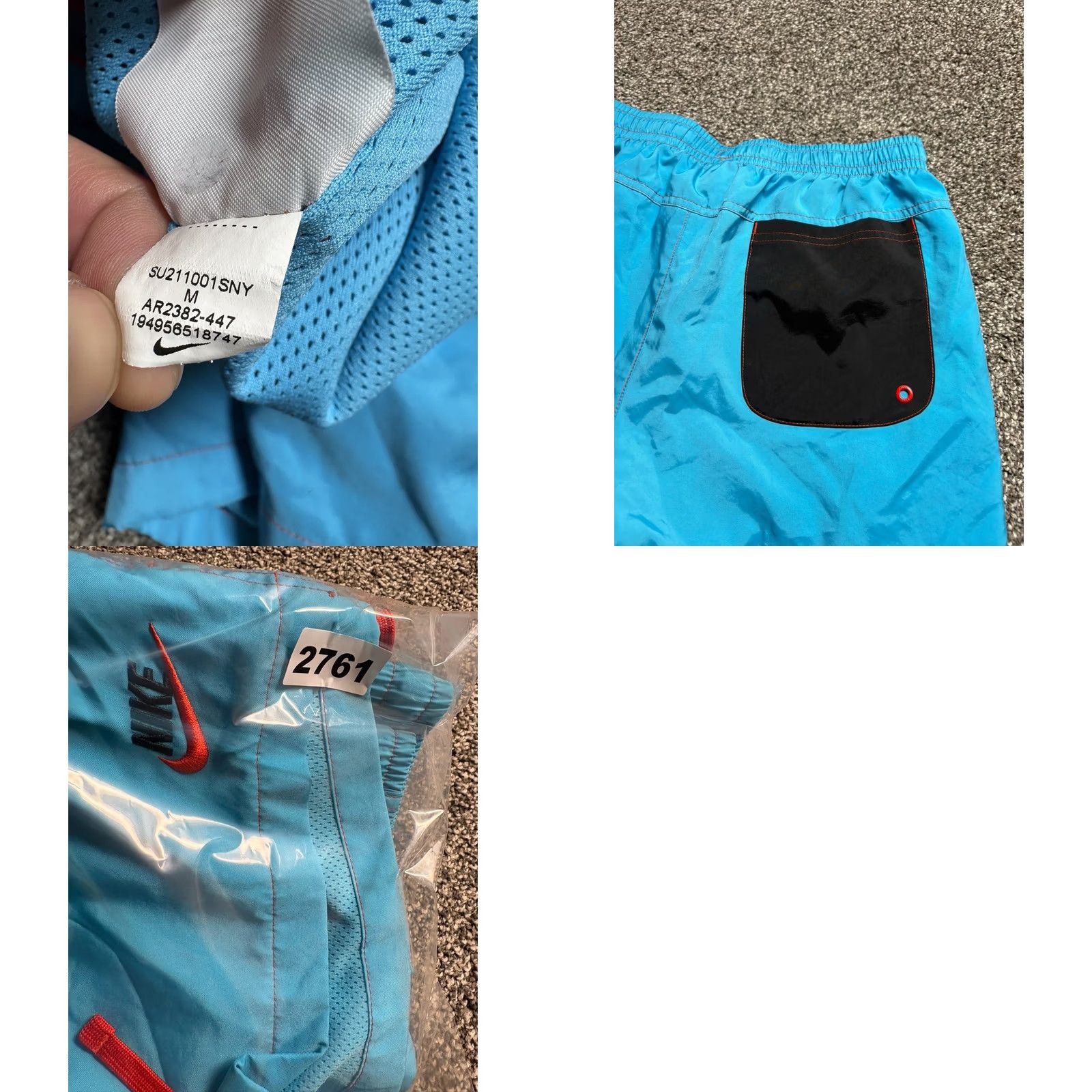 Nike Nike Woven Flow Shorts Mens Medium Blue Contrast Red Trim AR2382-447 Size US 31 - 8 Thumbnail
