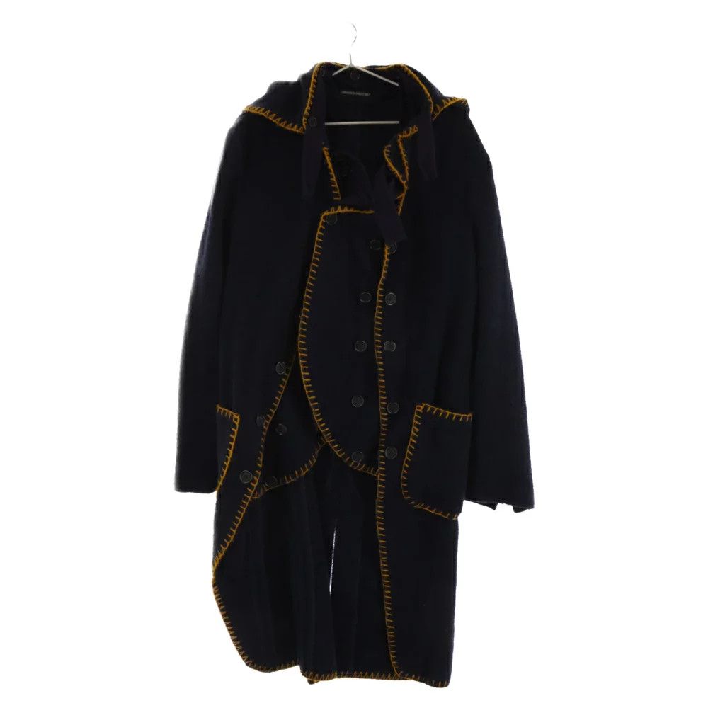 image of Yohji Yamamoto Pour Homme 12Aw Hooded Blanket in Black, Men's (Size Medium)