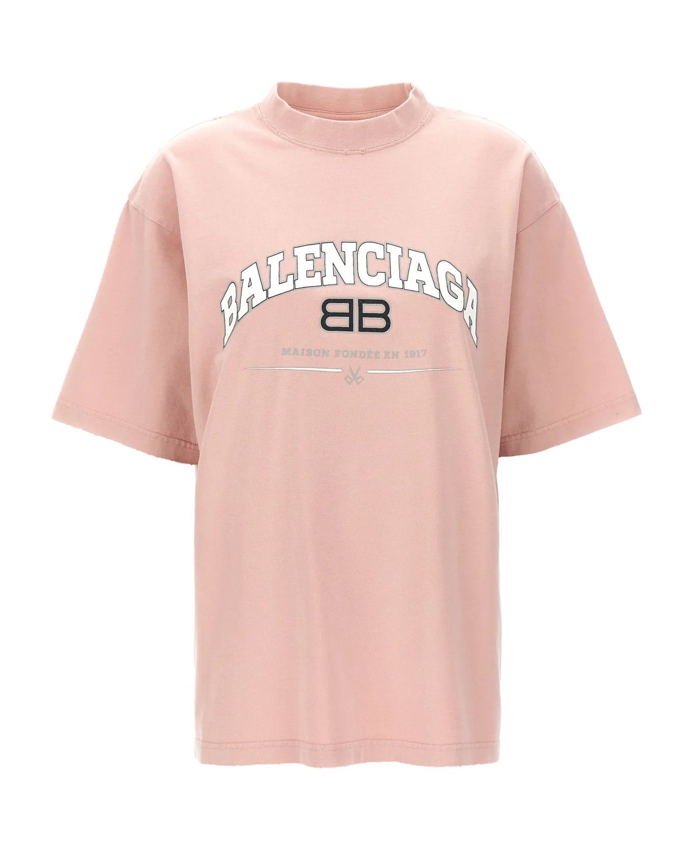 Balenciaga o1s1rm0426 Maison T-Shirt Medium Fit in Pink Size M / US 6-8 / IT 42-44 - 1 Thumbnail