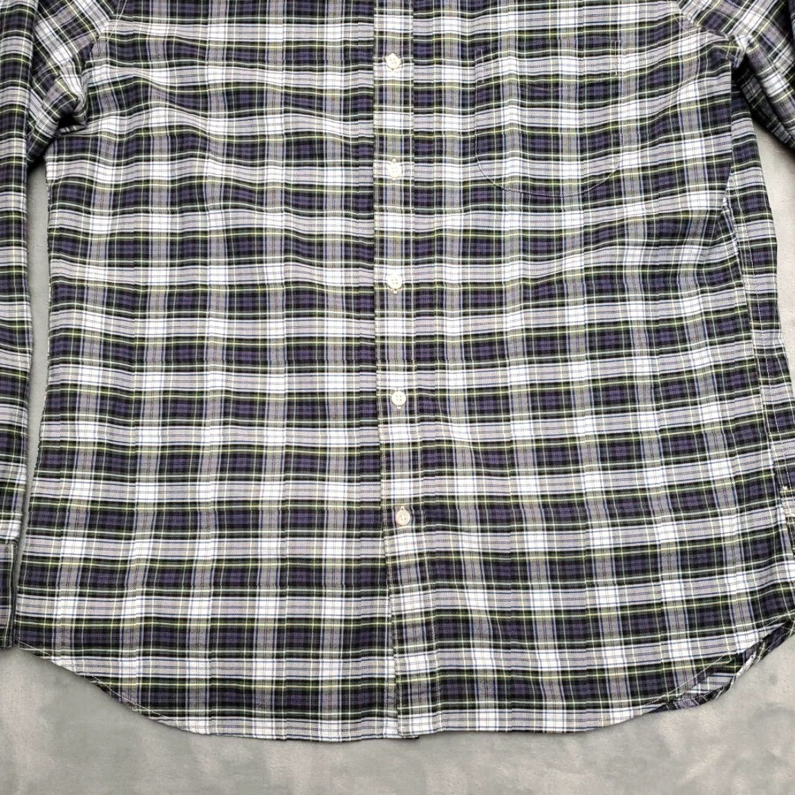 J.Crew J.CREW Shirt Mens L Blue Plaid American Pima Cotton Slim Fit Long Sleeve Button-Up Size US L / EU 52-54 / 3 - 2 Thumbnail