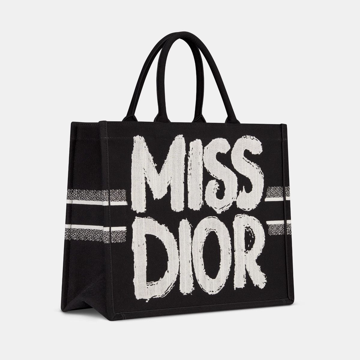 Dior o1bcso1str0226 Size:OS/Large Book Tote in Black/White Size ONE SIZE - 1 Thumbnail