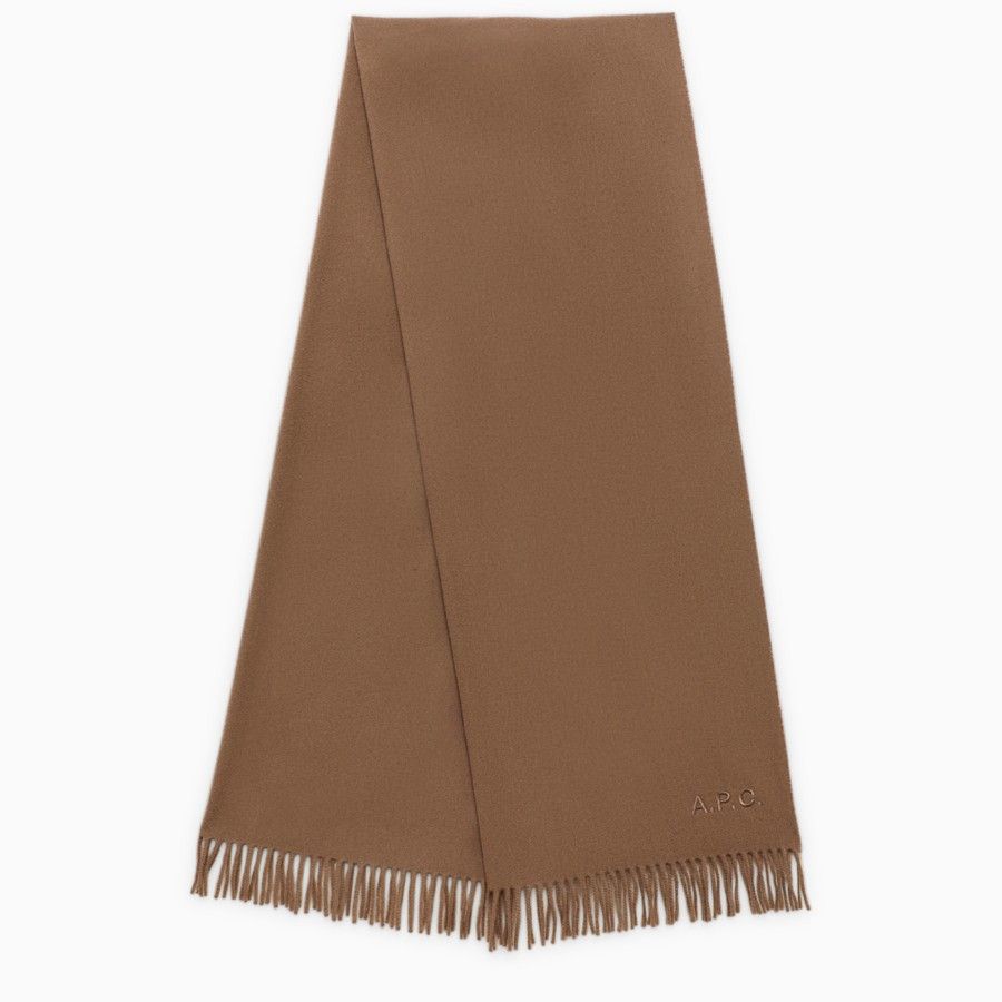 A.P.C. o1d2blof0724 Size : OS / Wool Scarf in Brown Size ONE SIZE - 1 Thumbnail