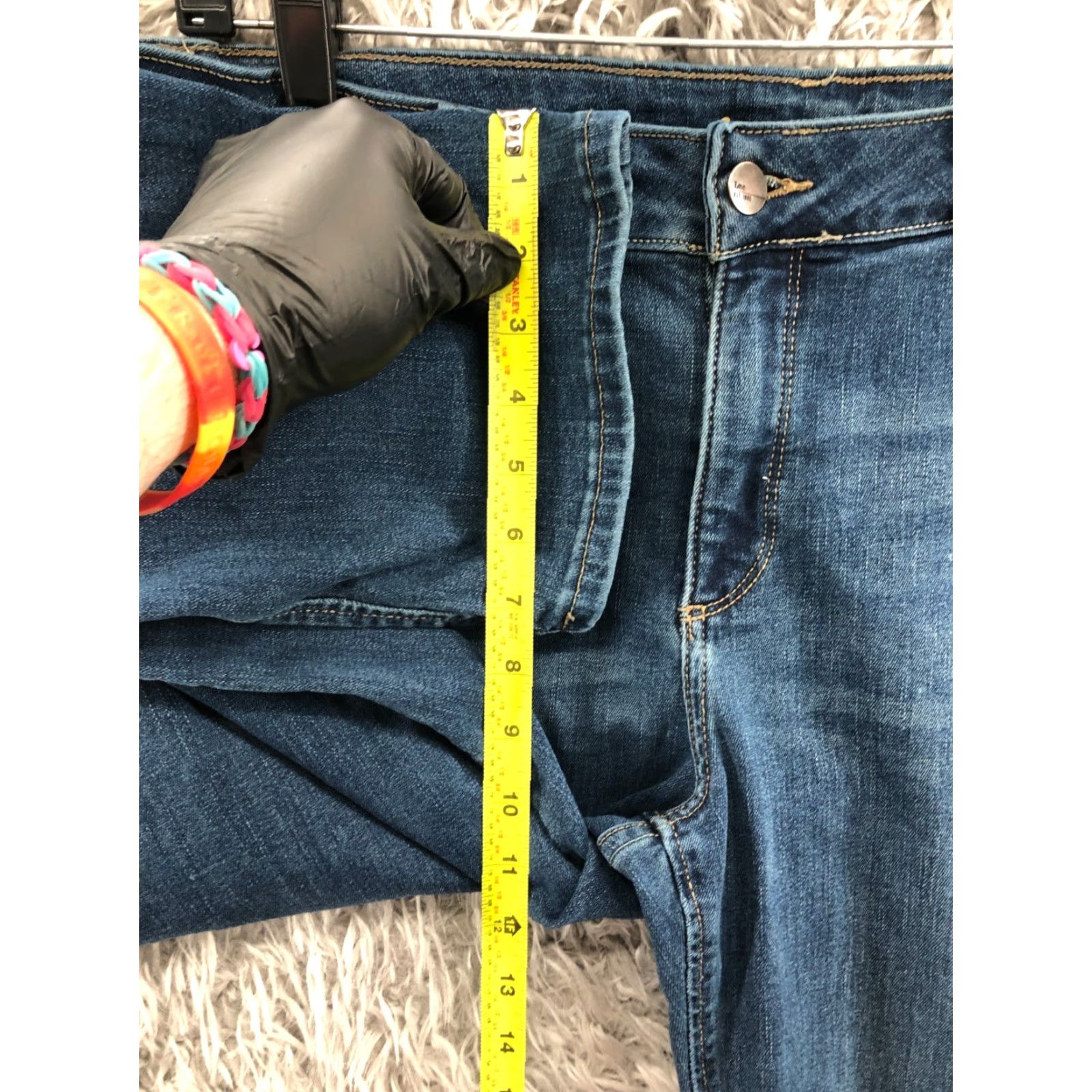 Lee LEE Premium Classic Jeans Woman Size 16 Short Blue Straight 5-Pocket Denim Size 38" / US 16 / IT 52 - 4 Thumbnail
