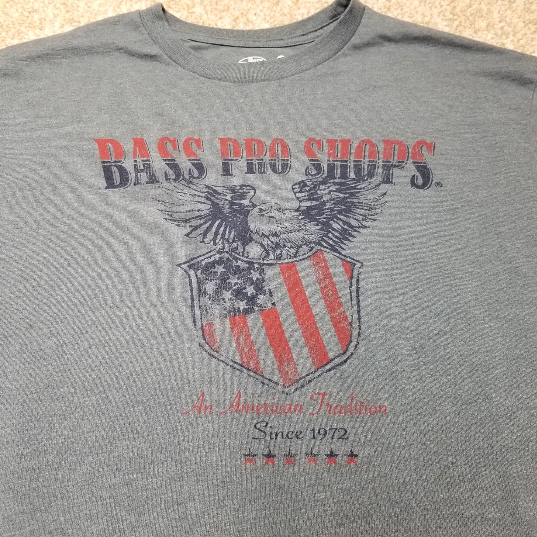 Bass Pro Shops Bass Pro Shops Shirt Mens Small Blue Patriotic Eagle American Tradition Tee Size US S / EU 44-46 / 1 - 2 Thumbnail