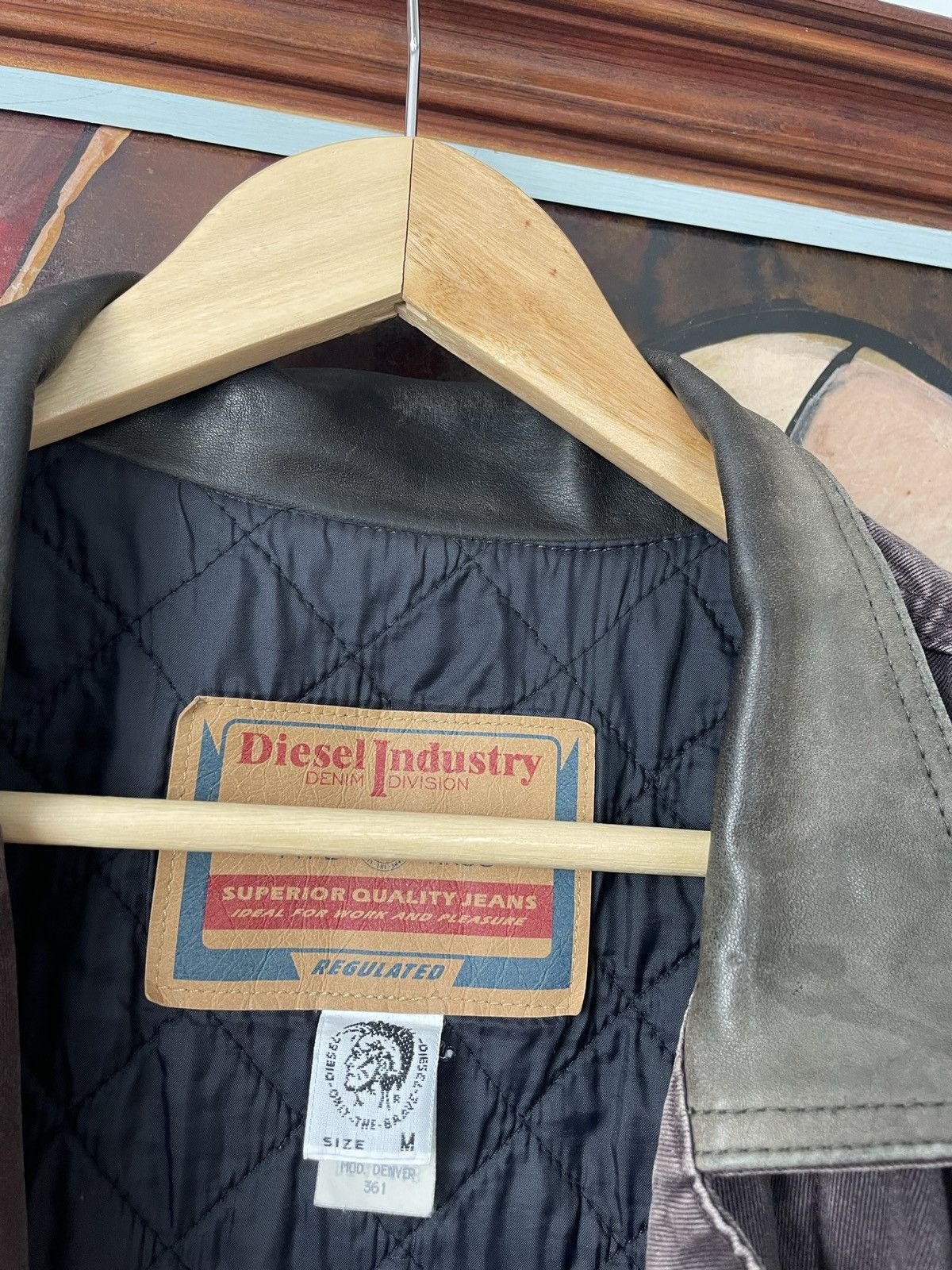 Diesel Vintage DIESEL Jacket Trucker 90s Boxy Fit Leather Rare Hype Size US M / EU 48-50 / 2 - 4 Thumbnail