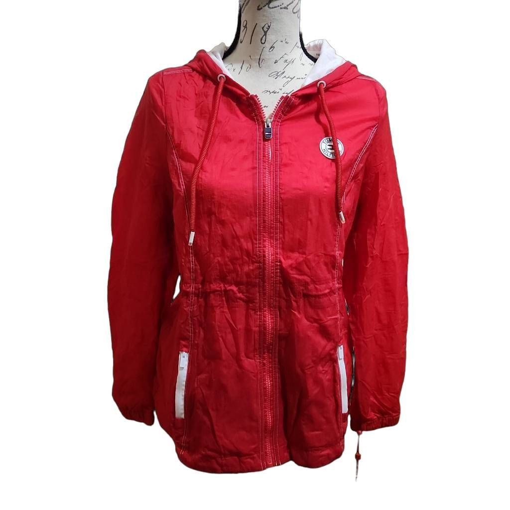 Tommy Hilfiger Tommy Hilfiger Sport Ladies Size Small Red Hooded Windbreake Size S / US 4 / IT 40 - 1 Thumbnail