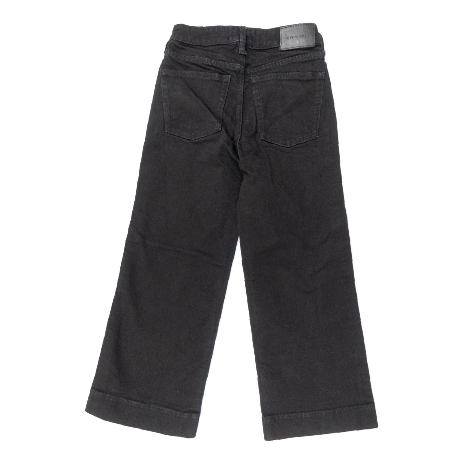 Everlane Everlane Jeans Women The Wide Leg Ankle 25 Black Cotton Denim Button Fly 5-Pocket Mens Womens Boys Girls Size 42" / US 20 - 5 Thumbnail