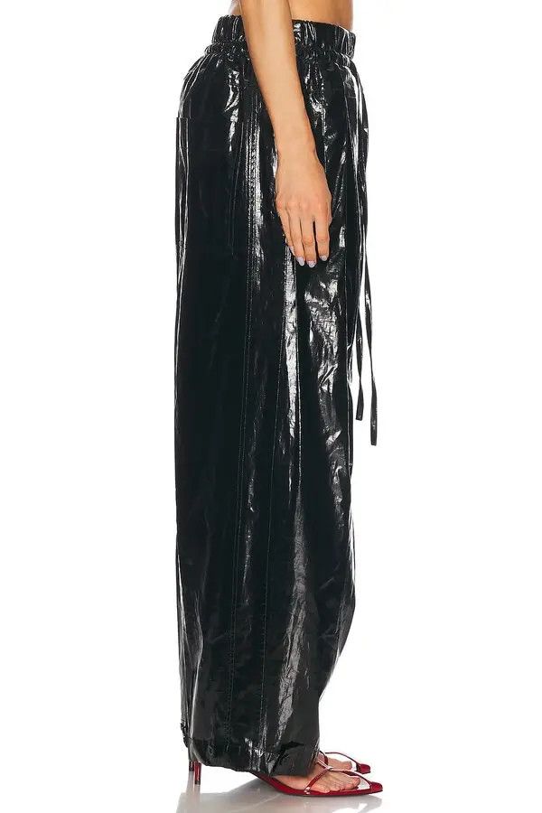 Jil Sander o1loc1c0426 Wide Leg Trousers in Black Size 26" / US 2 / IT 38 - 3 Thumbnail