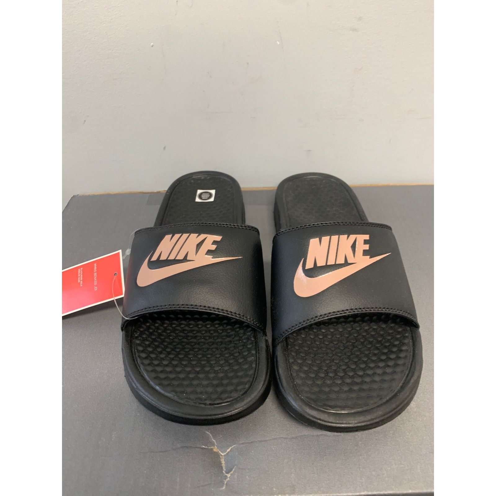 Nike Nike Benassi Jdi Black Rose Gold Womens Size 9 NEW SHIPS NOW Size US 9 / IT 39 - 2 Thumbnail