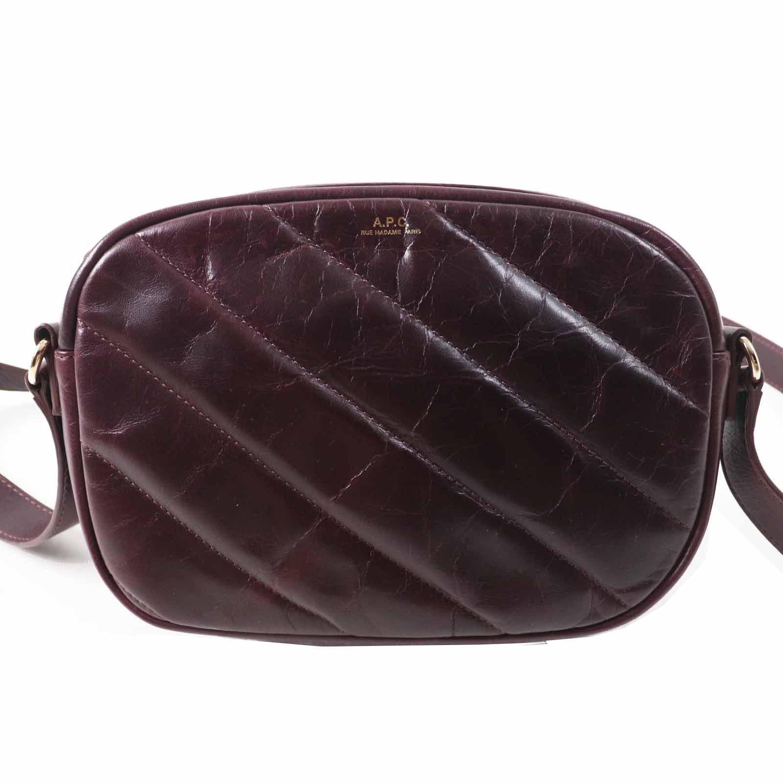 A.p.c A.p.c. Quilting Leather Shoulder Bag Leather Shoulder Bag in Red, Women's