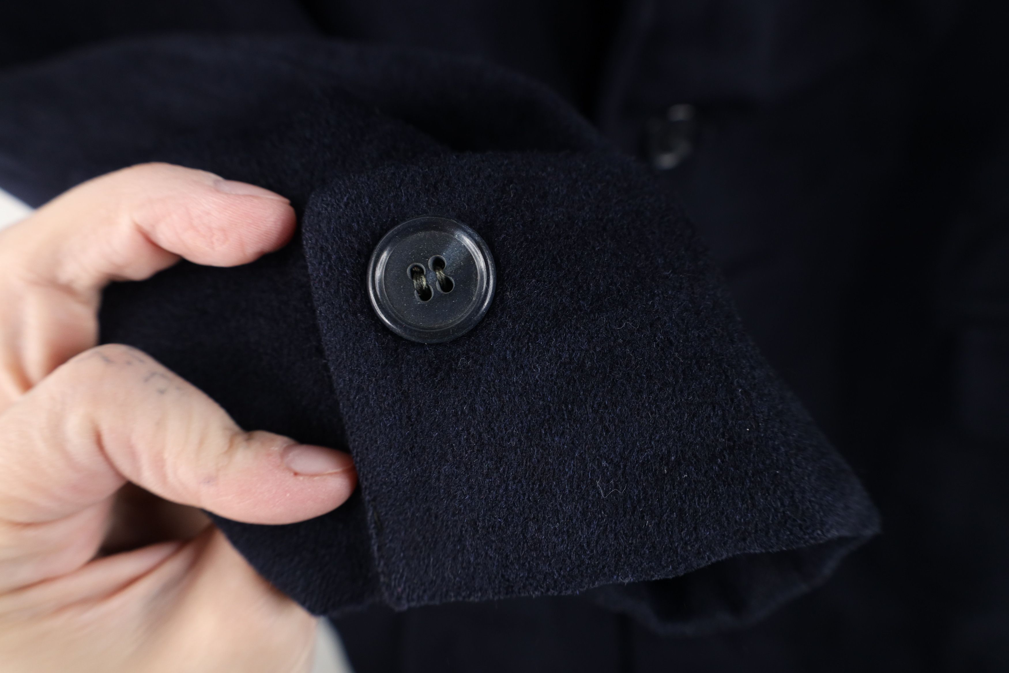 Vintage Vintage 50s 60s Streetwear Velour Wool Overcoat Jacket Blue Size US XL / EU 56 / 4 - 8 Thumbnail