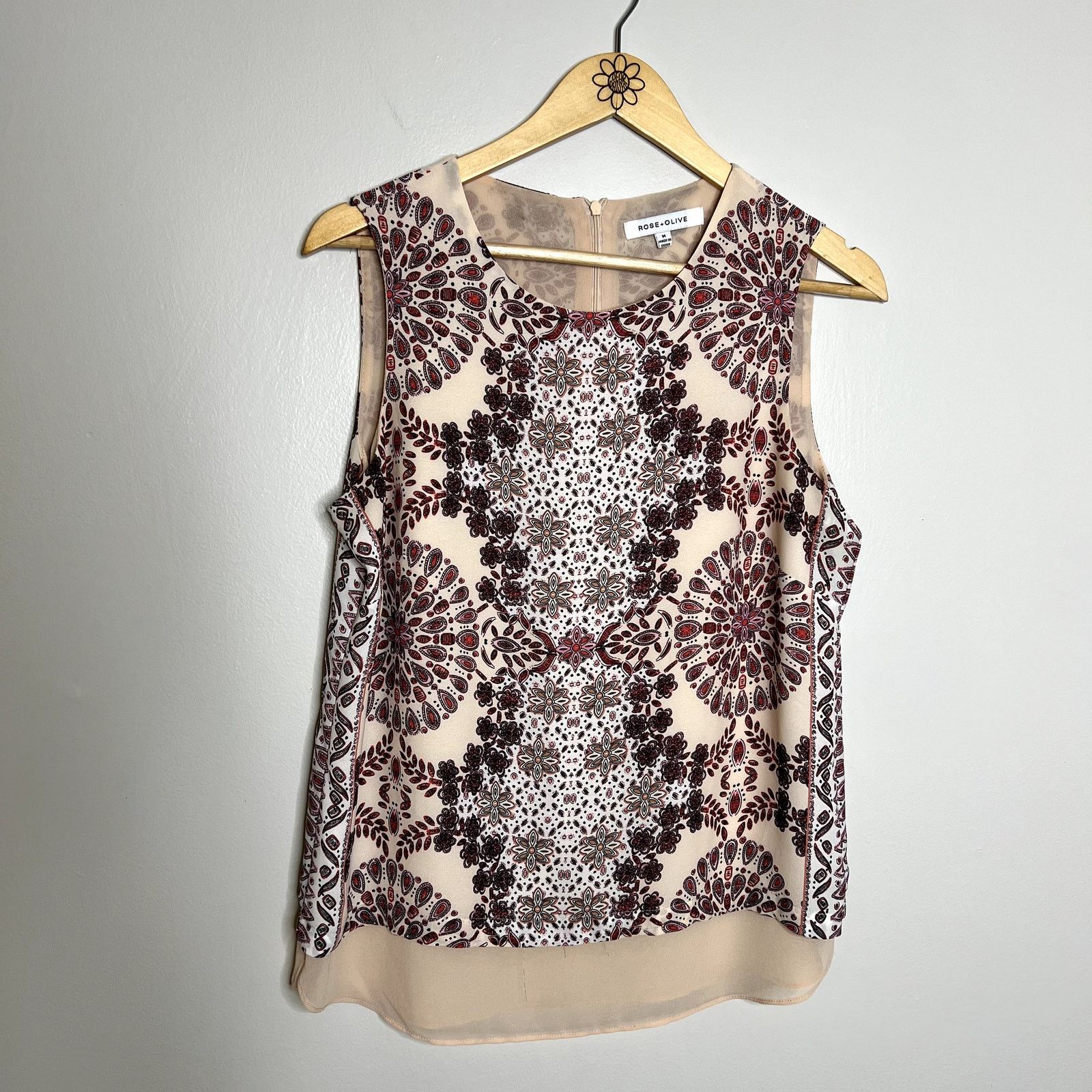 Other Rose + Olive Pink Patterned Tank Top Size M / US 6-8 / IT 42-44 - 4 Thumbnail