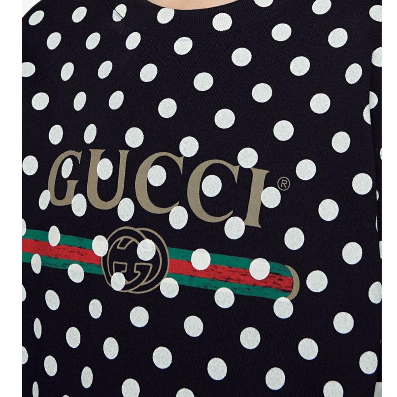Gucci GUCCI logo printed polka dot sweatshirt Size M / US 6-8 / IT 42-44 - 4 Thumbnail
