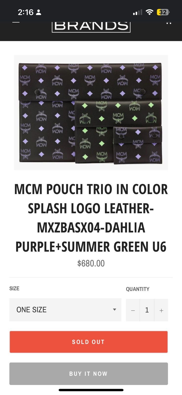 MCM MCM POUCH TRIO IN COLOR SPLASH LOGO Size ONE SIZE - 4 Thumbnail