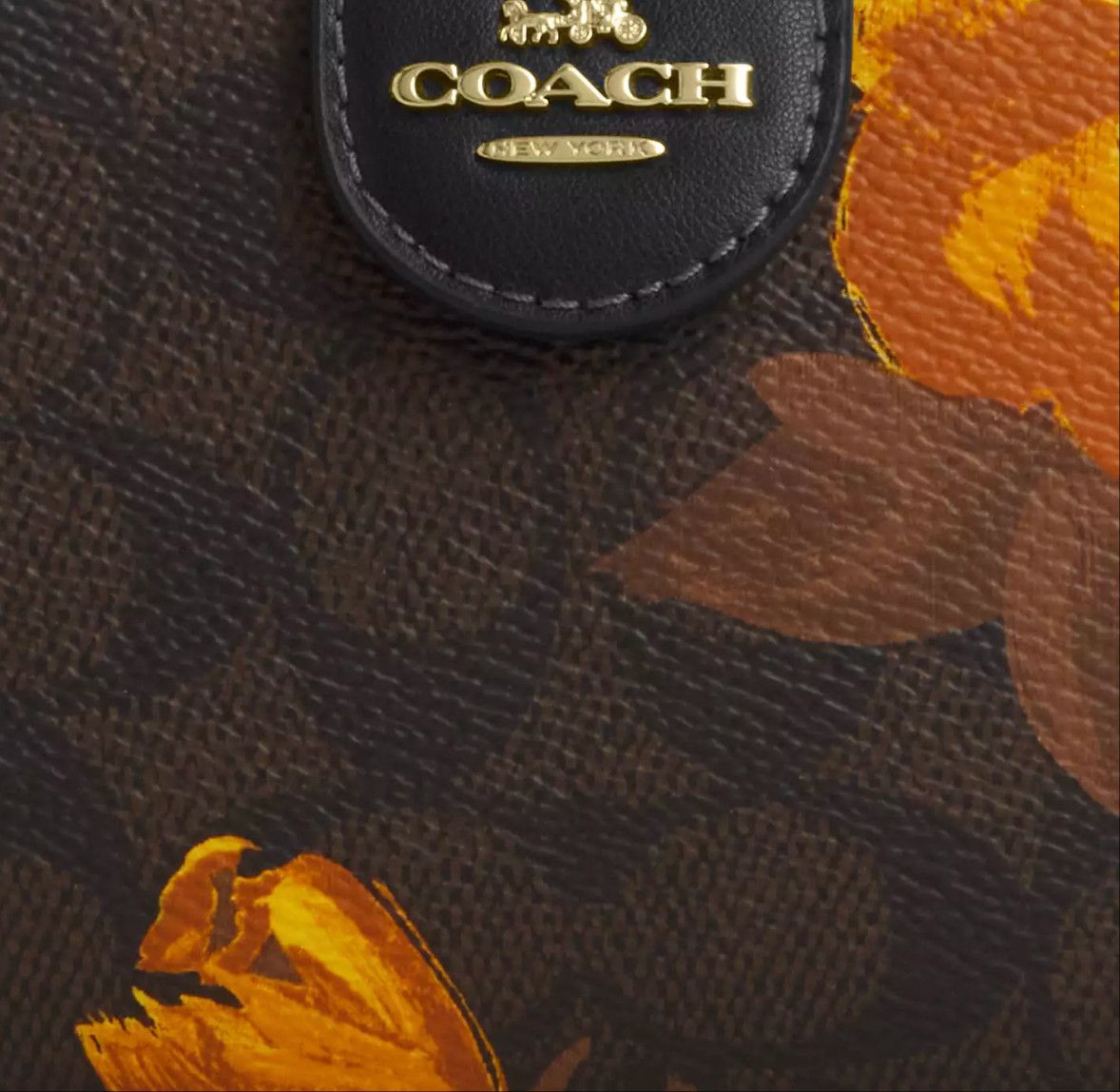 Coach Medium Corner Zip Wallet In Signature Canvas With Floral Size ONE SIZE - 8 Thumbnail