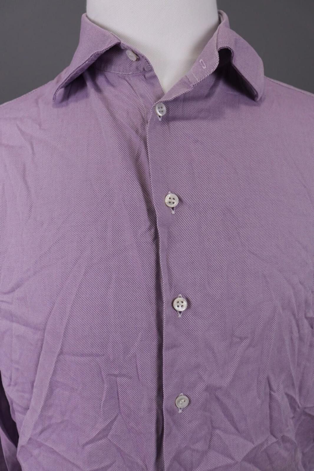 Giorgio Armani Giorgio Armani Purple Pinstripe Shirt Size 39 / 15 1/2 Size US M / EU 48-50 / 2 - 7 Thumbnail