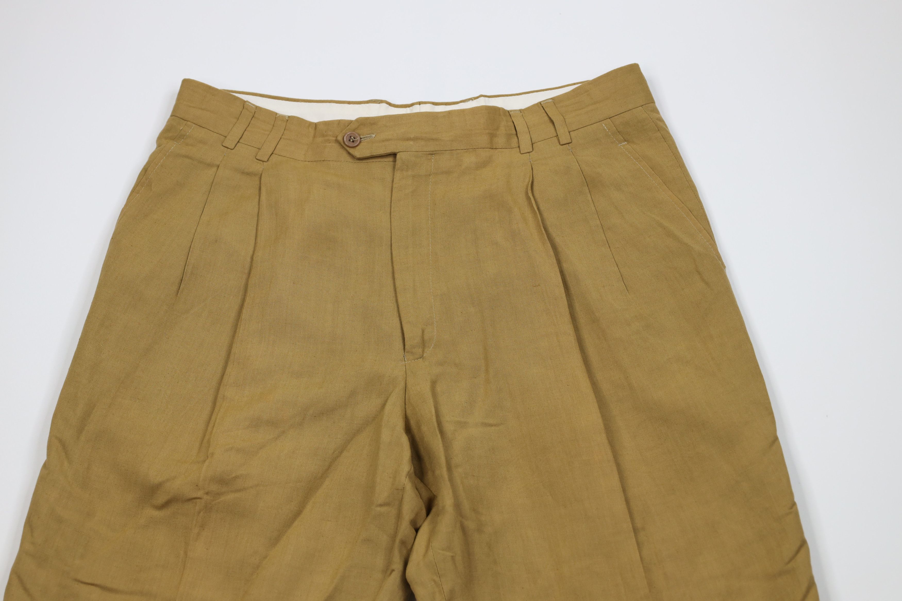 Vintage Vintage 90s Streetwear Cuffed Wide Leg Chino Pants Brown Size US 34 / EU 50 - 2 Thumbnail