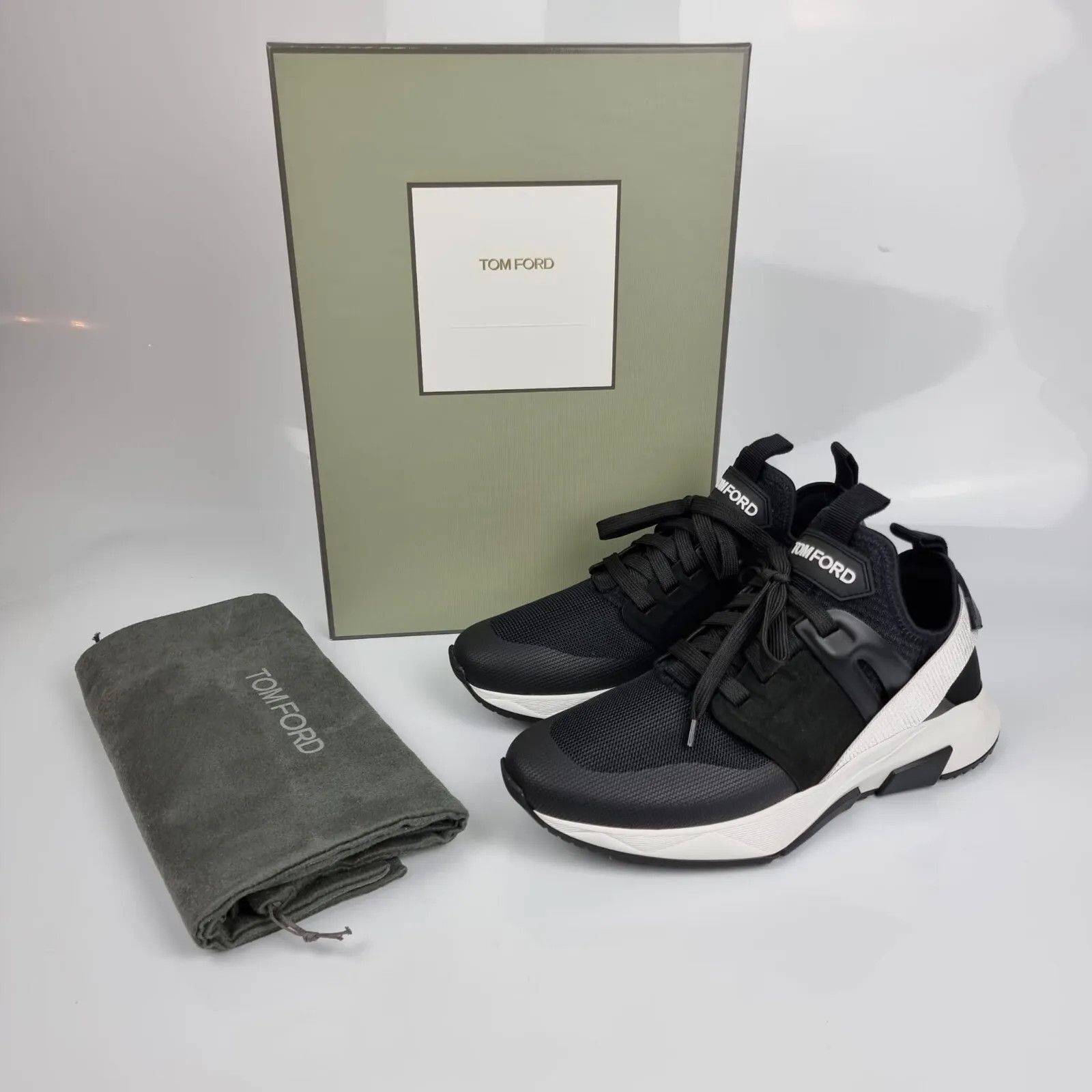 Tom Ford Tom Ford Alcantara Black Sneakers New Size US 10.5 / EU 43-44 - 2 Thumbnail