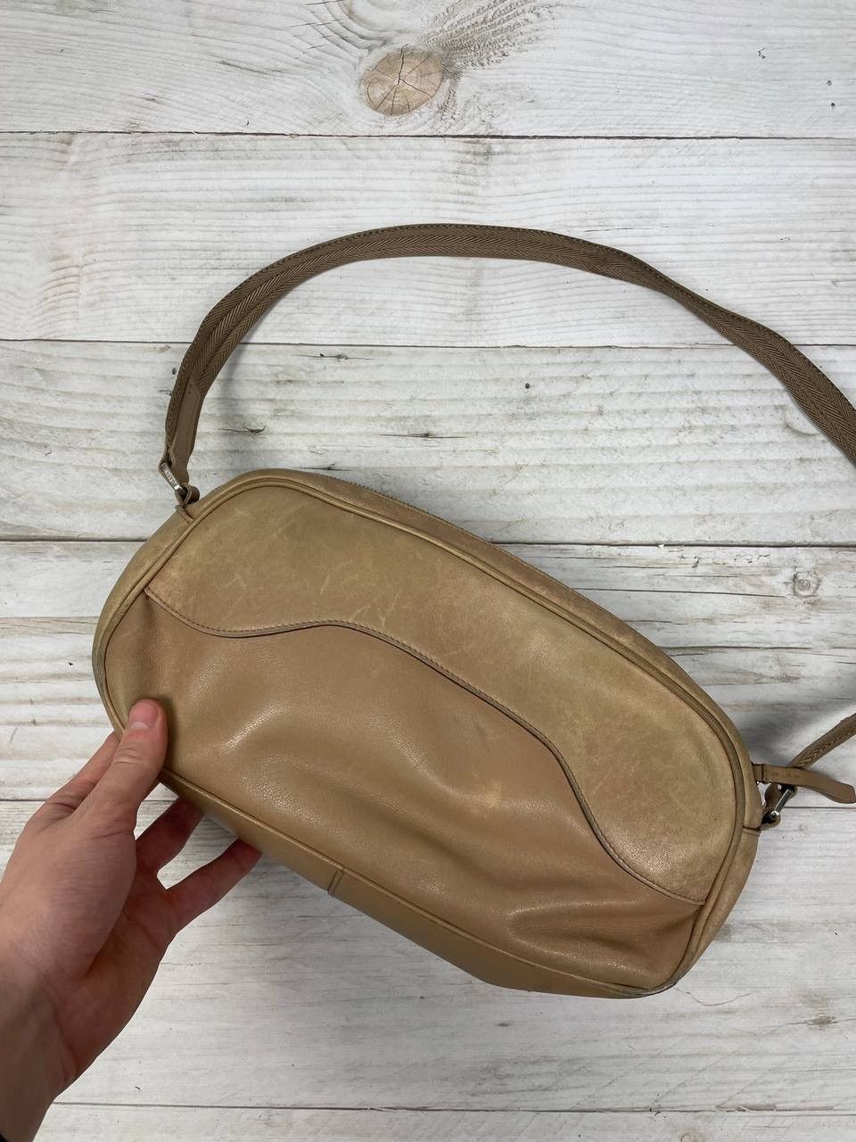 Prada Vintage Prada Leather Hand Bag Shoulders Luxury Size ONE SIZE - 5 Thumbnail