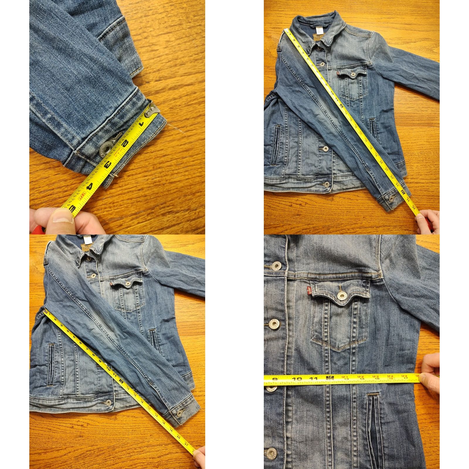 Levi's VINTAGE Levi's Denim Trucker Jacket Womens M Blue Light Wash Classic Casual Jeans Grunge 90s Western Womens Size 32" / US 10 / IT 46 - 8 Thumbnail