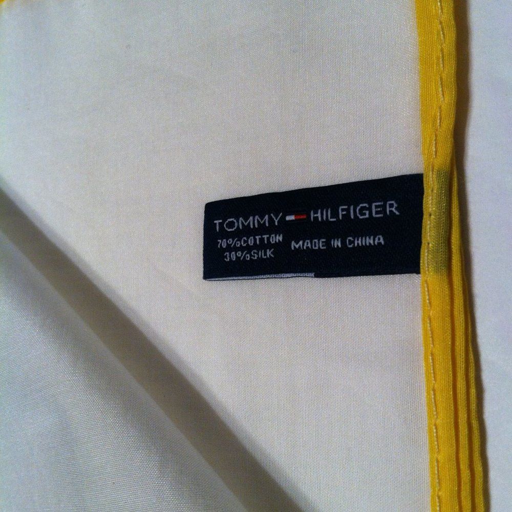 Tommy Hilfiger TOMMY HILFIGER MENS NEW 70%COTTON 30%SILK POCKET SQUARE Size ONE SIZE - 3 Thumbnail