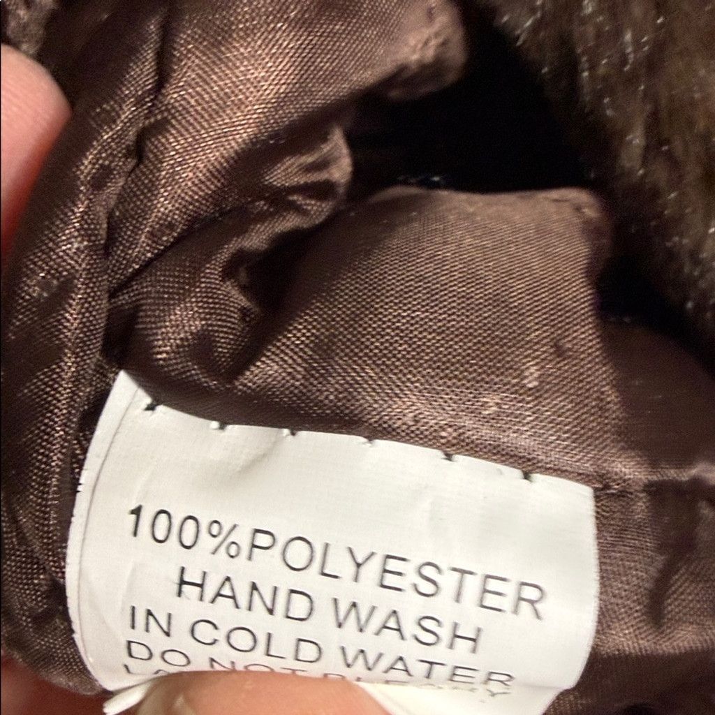 The Unbranded Brand Essori chocolate brown faux fur front closure vest sz L/XL Size L / US 10 / IT 46 - 7 Thumbnail