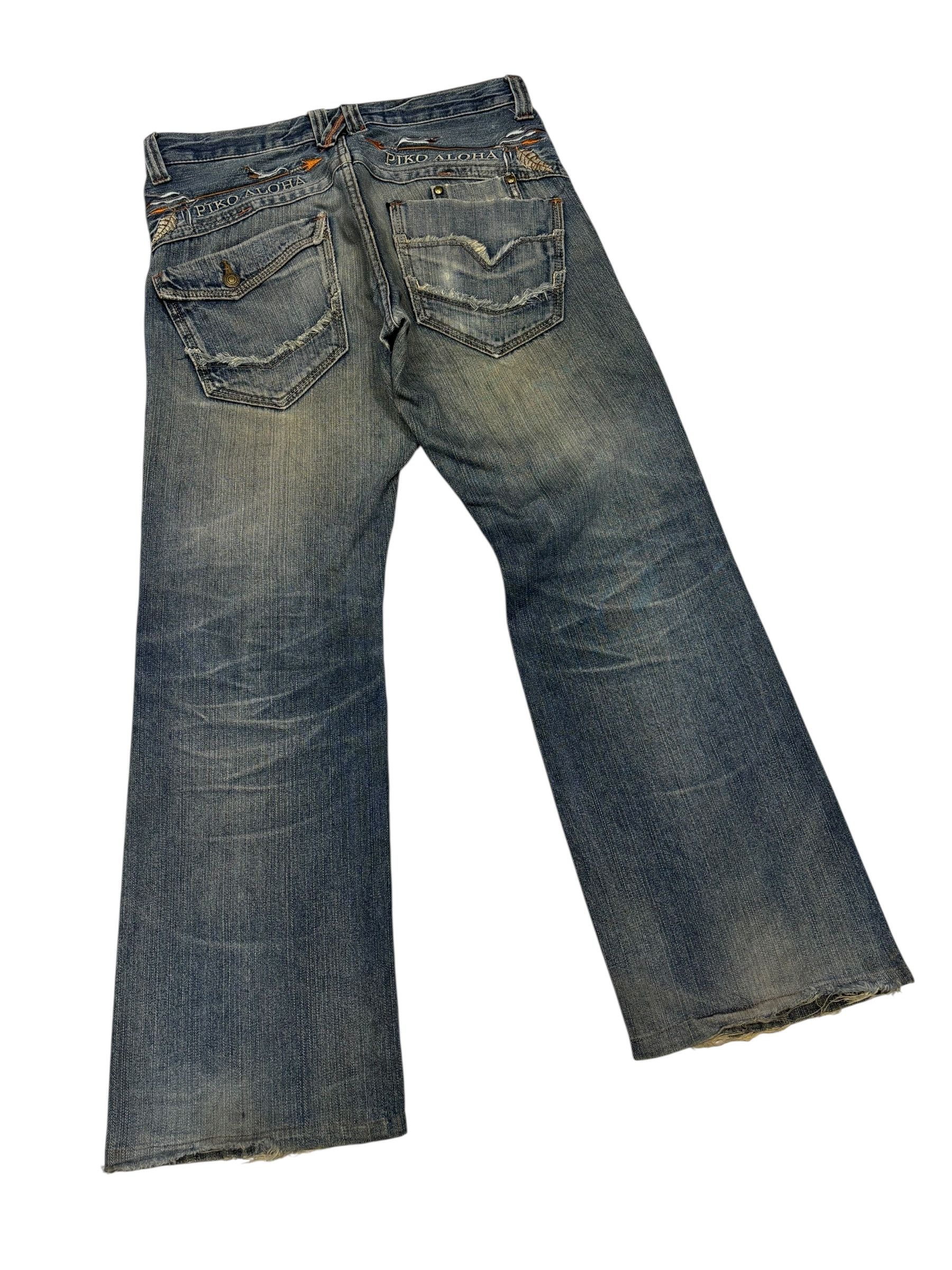 Hysteric Glamour × Undercover Vintage Piko Aloha Bootcut Distressed Denim Jeans Size US 32 / EU 48 - 2 Thumbnail