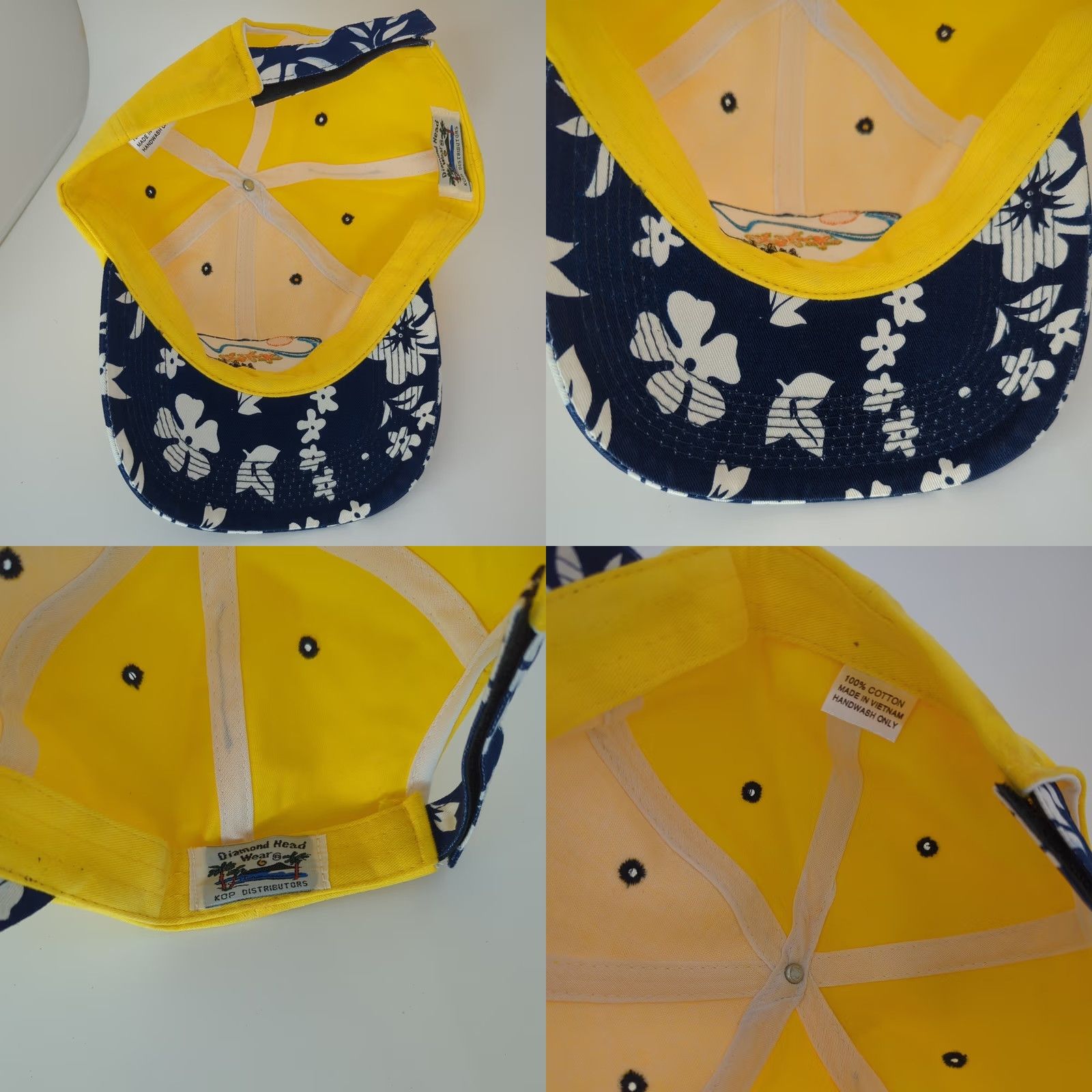 Vintage VINTAGE Loop Hawaii Ball Hat Floral Yellow Embroidered Diamond Head Baseball Cap Men Adjustable Canvas Cotton USA Theme Size ONE SIZE - 8 Thumbnail