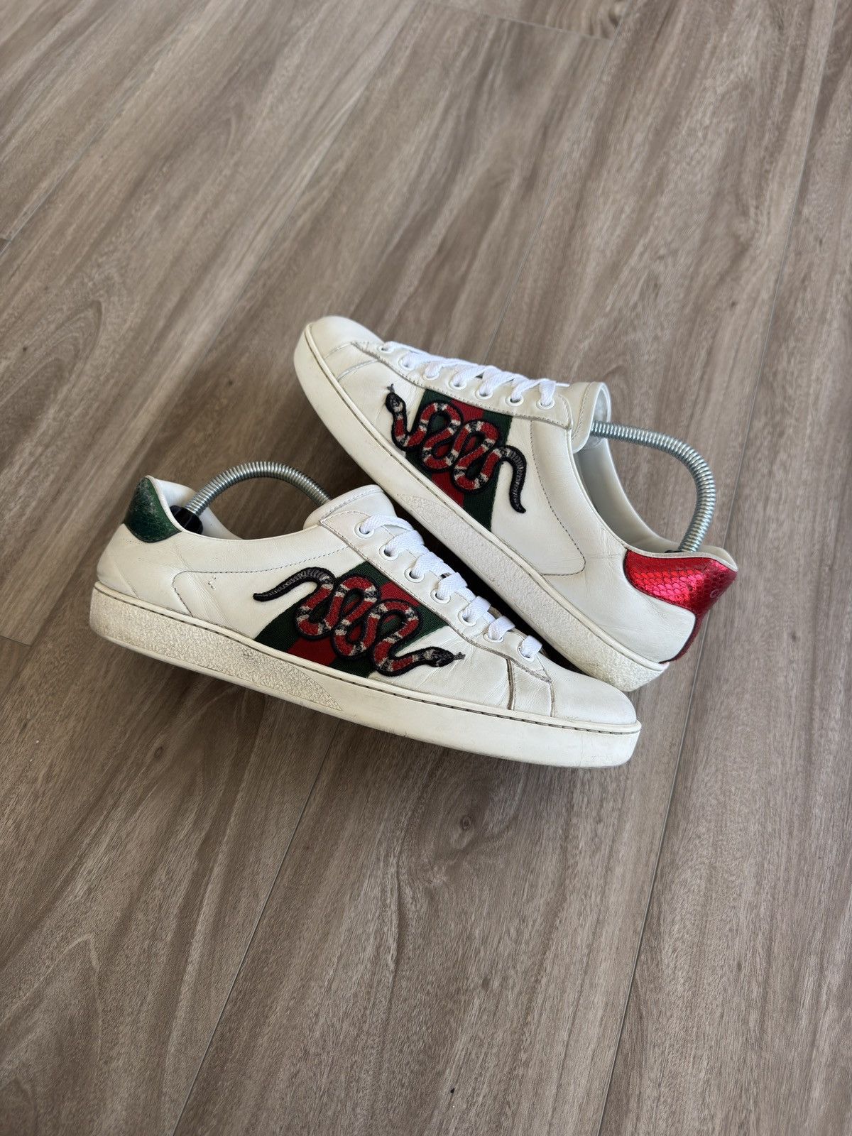 Gucci Ace Snake Sneaker White Size US 7 / EU 40 - 1 Thumbnail