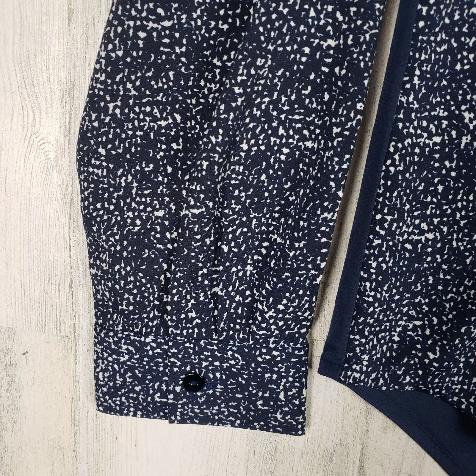 Other NWT Violet & Claire Navy Blue Speckled Silky Blouse Medium Size M / US 6-8 / IT 42-44 - 4 Thumbnail