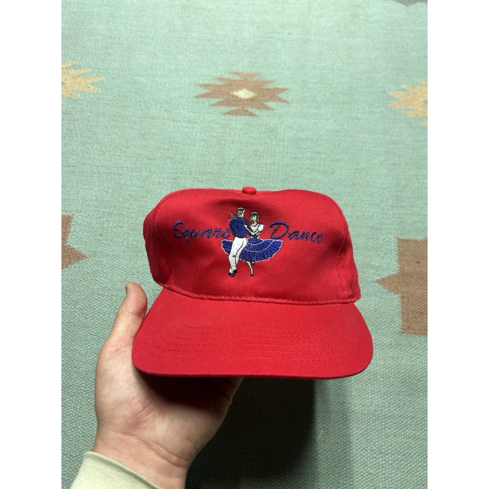 DANCER VINTAGE SnapBack Hat Cap Square Dance Embroidered Blue Red Adjustable Mens Size ONE SIZE - 2 Thumbnail