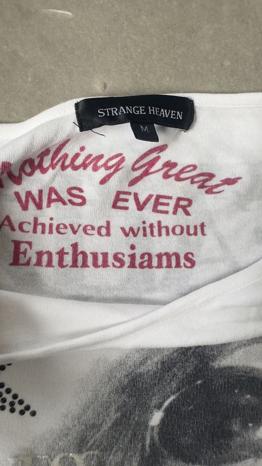 Japanese Brand VINTAGE STRANGE HEAVEN HYSTERICS CROPPED LS TEE Size US M / EU 48-50 / 2 - 6 Thumbnail