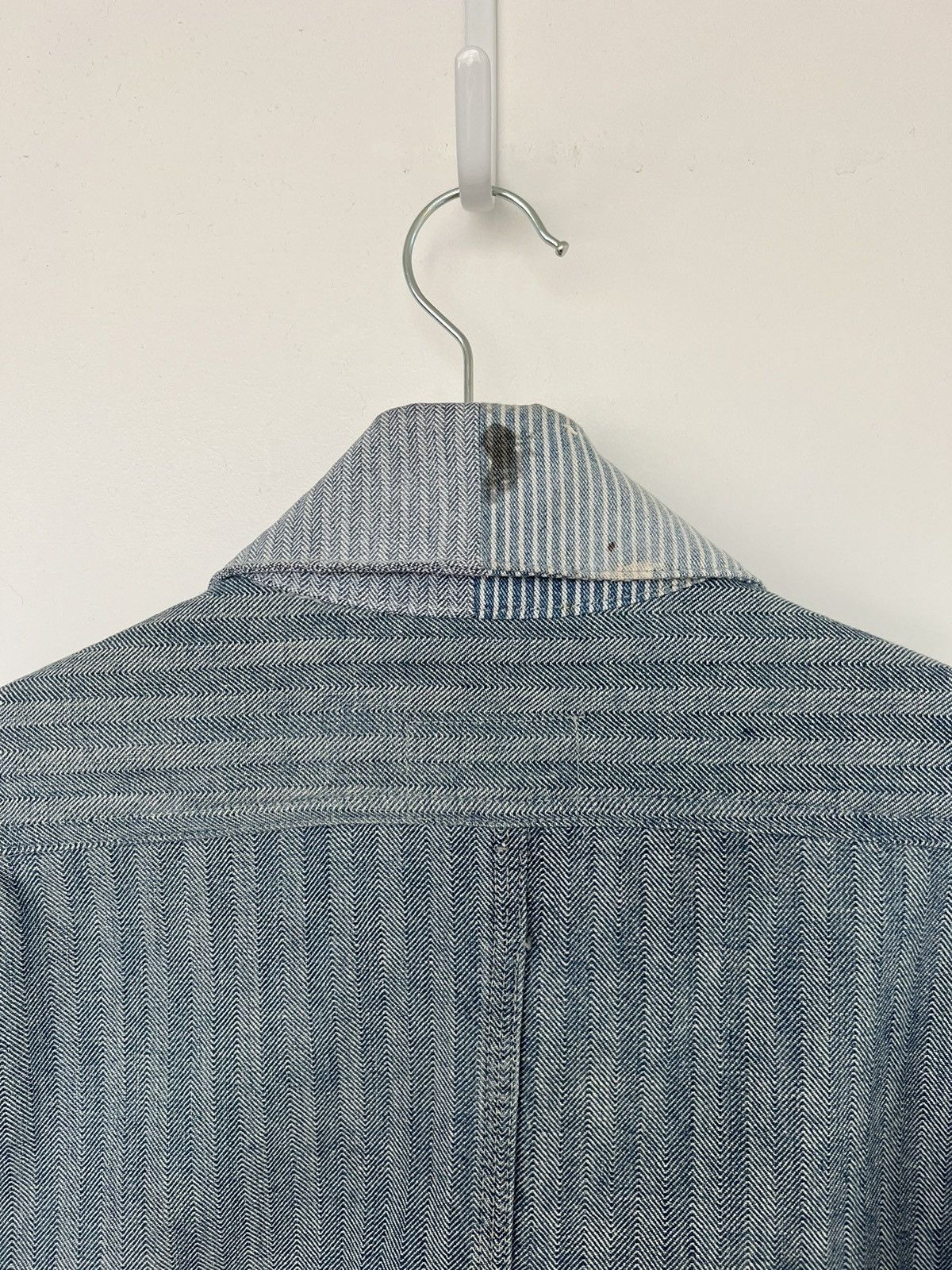 Greg Lauren Greg Lauren Denim Engineer Herringbone Shawl Boxy Jacket Size US S / EU 44-46 / 1 - 13 Thumbnail