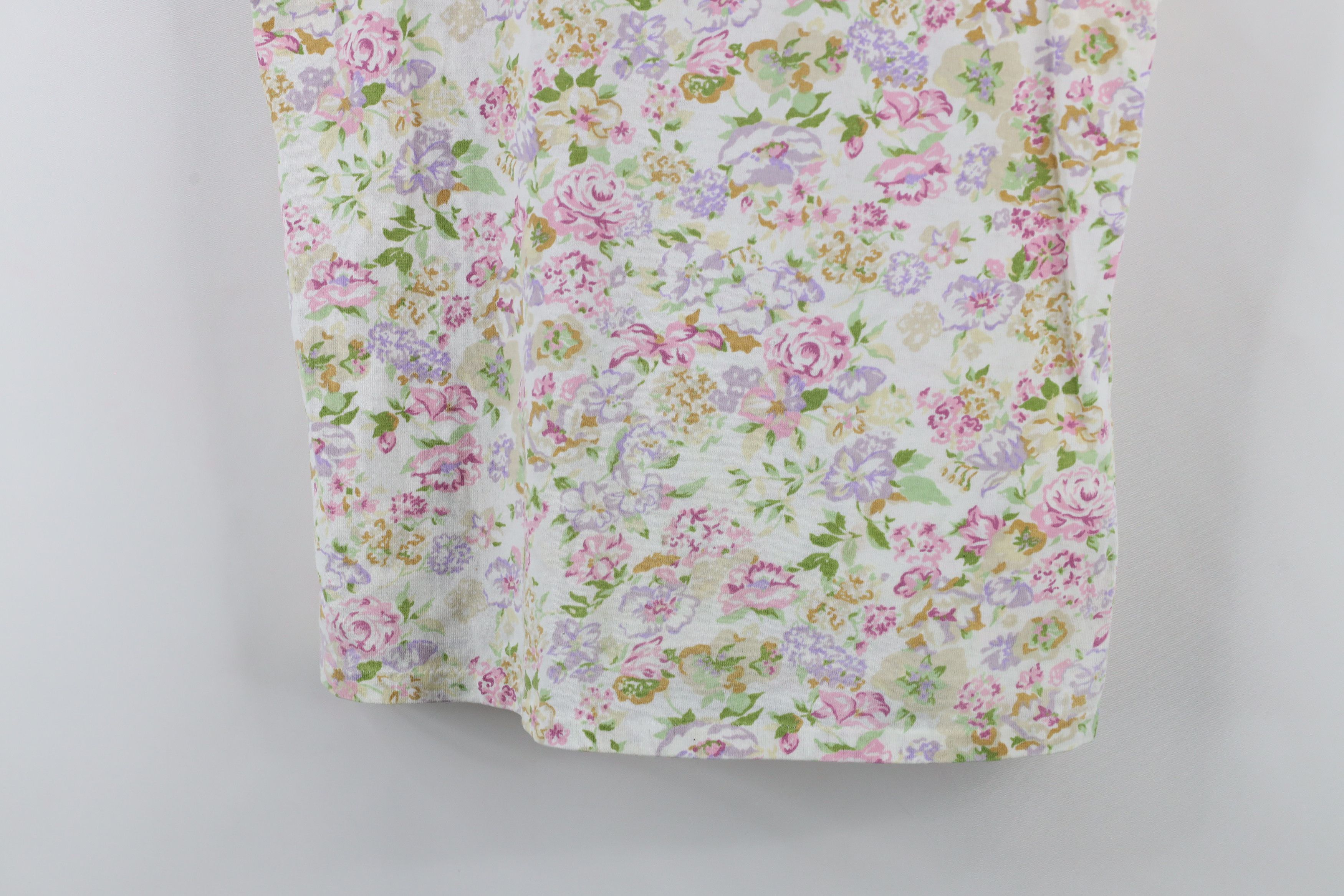 Vintage Vintage 90s Streetwear Floral Flower Tank Top T-Shirt USA Size L / US 10 / IT 46 - 3 Thumbnail