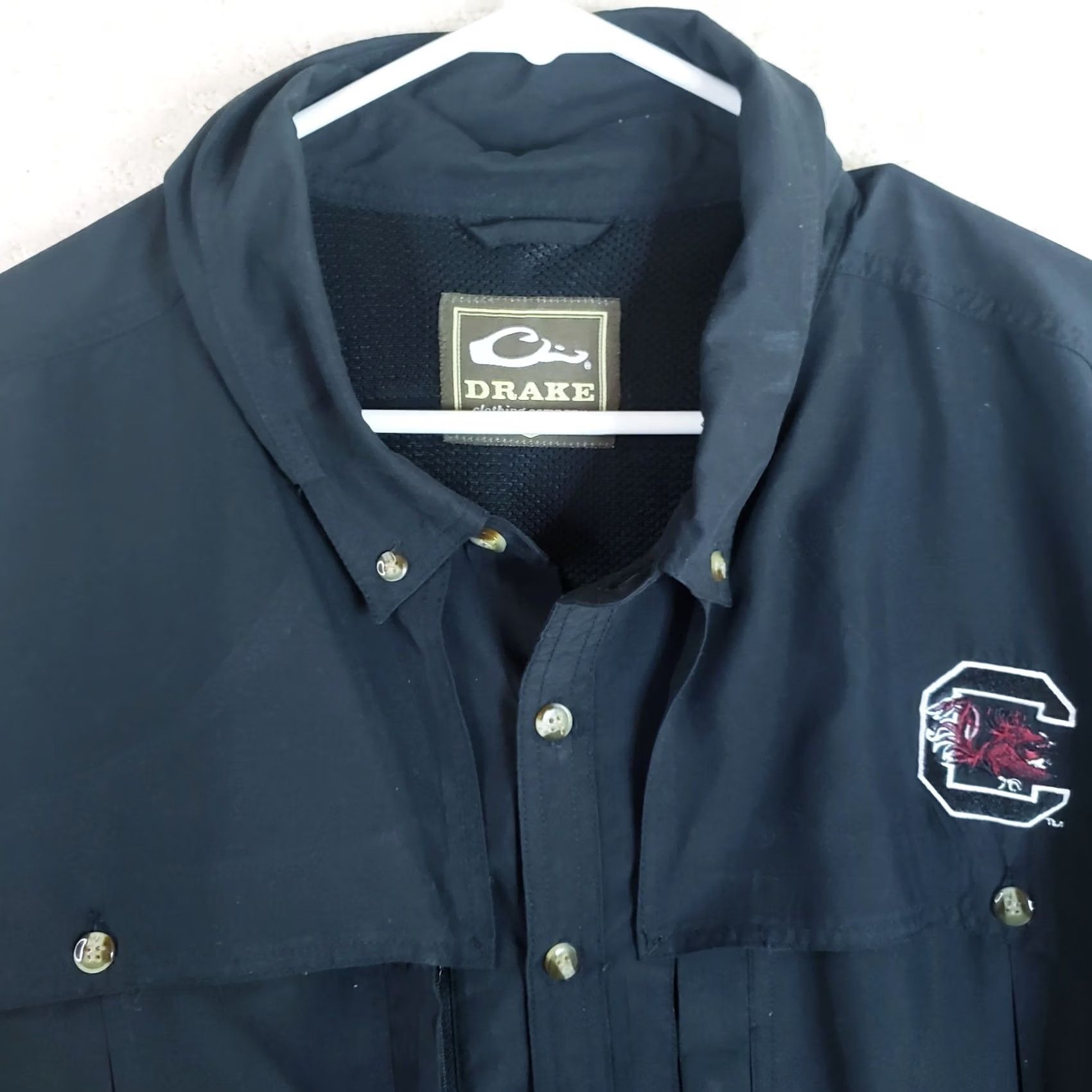 Vintage Drake Vented Shirt Men's XXL Black South Carolina Gamecocks Logo SS Button Size US XXL / EU 58 / 5 - 7 Thumbnail