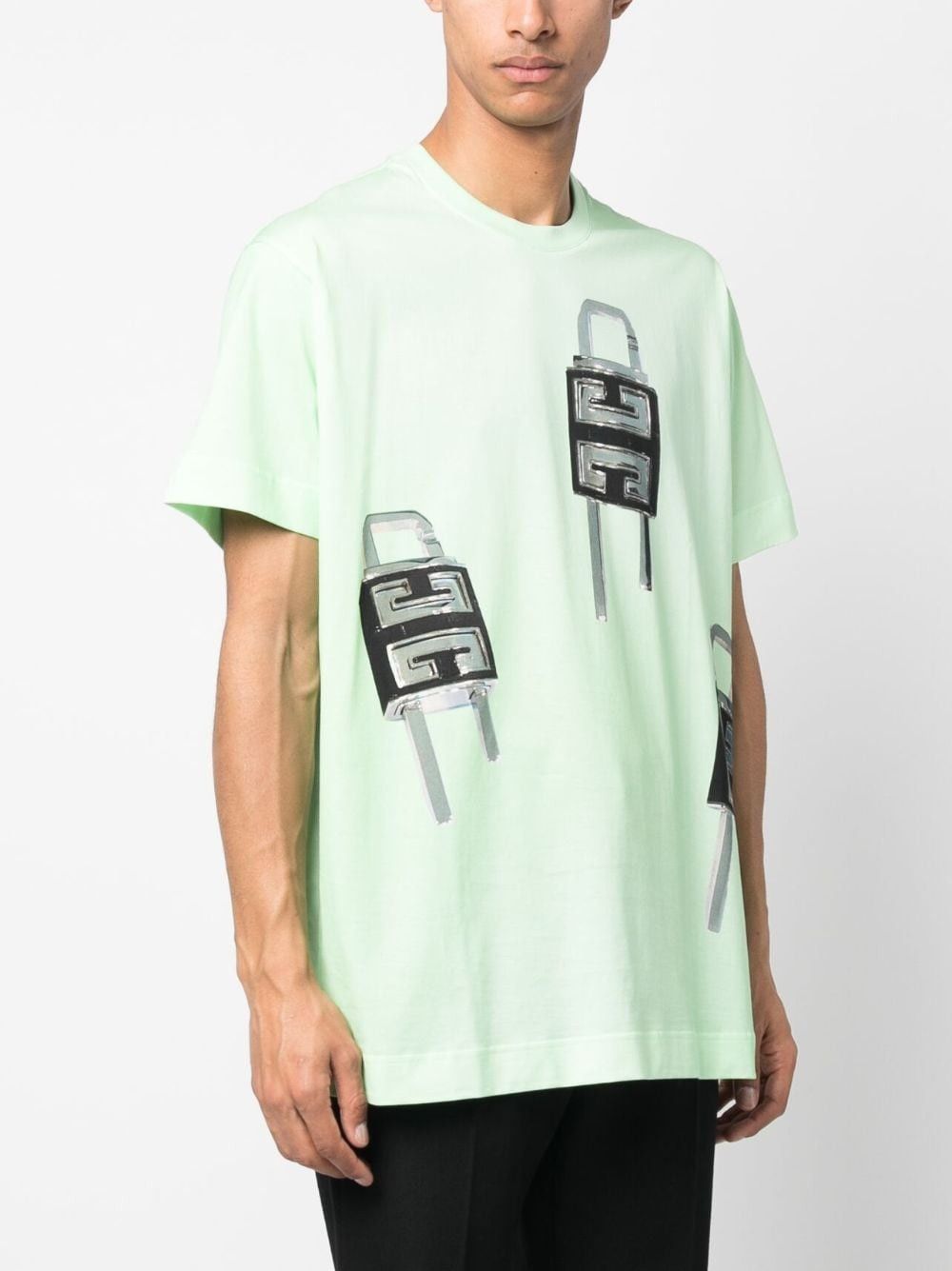 Givenchy o1mle0125 Oversized Fit T-Shirt in Bright Green Size US XL / EU 56 / 4 - 3 Thumbnail