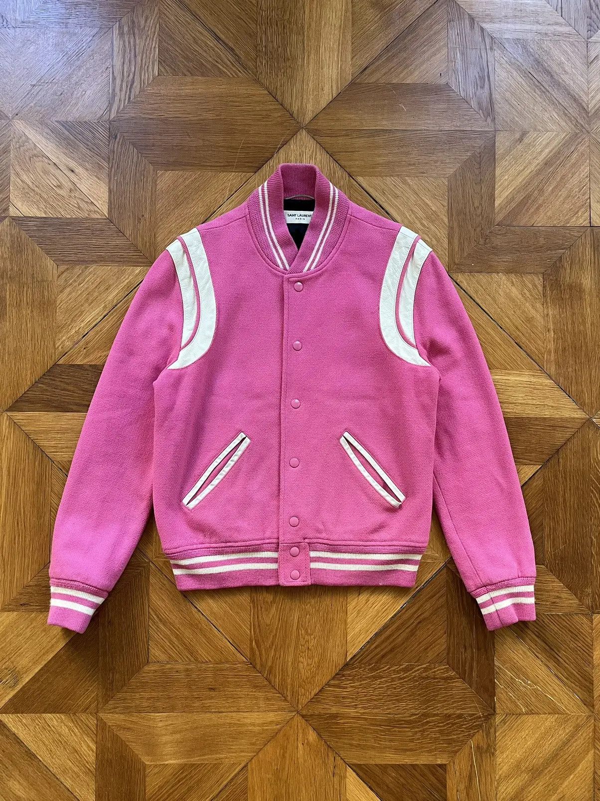 サンローラン　テディジャケット　ピンク Saint Laurent Teddy Pink | Grailed